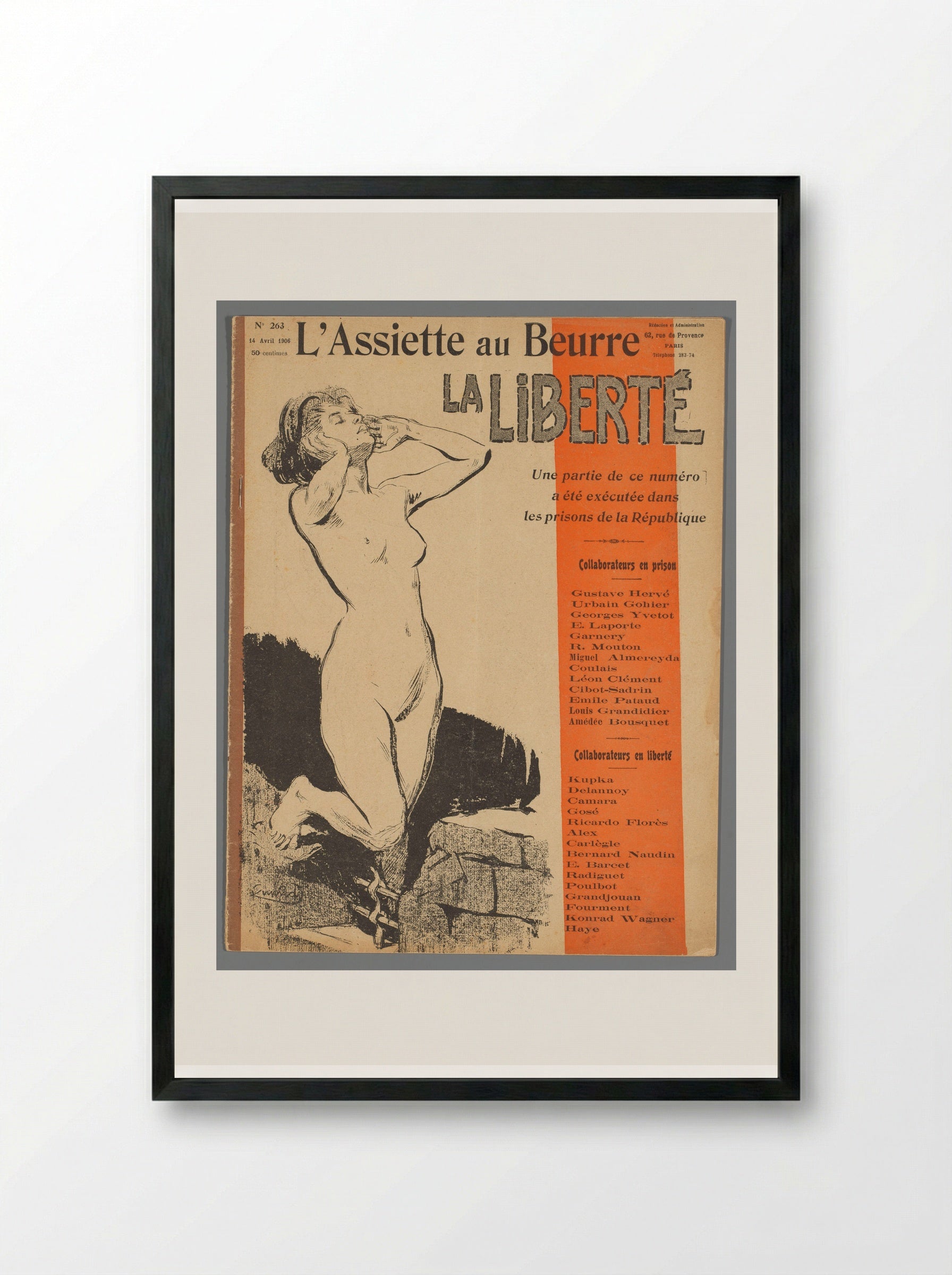 L'Assiette au Beurre, No. 263 - Diverse Vervaardigers - Framed Print Black