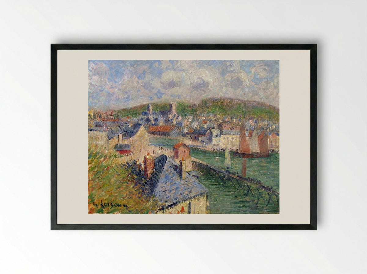 L’Avant Port De Fecamp - Gustave Loiseau - Framed Print Black
