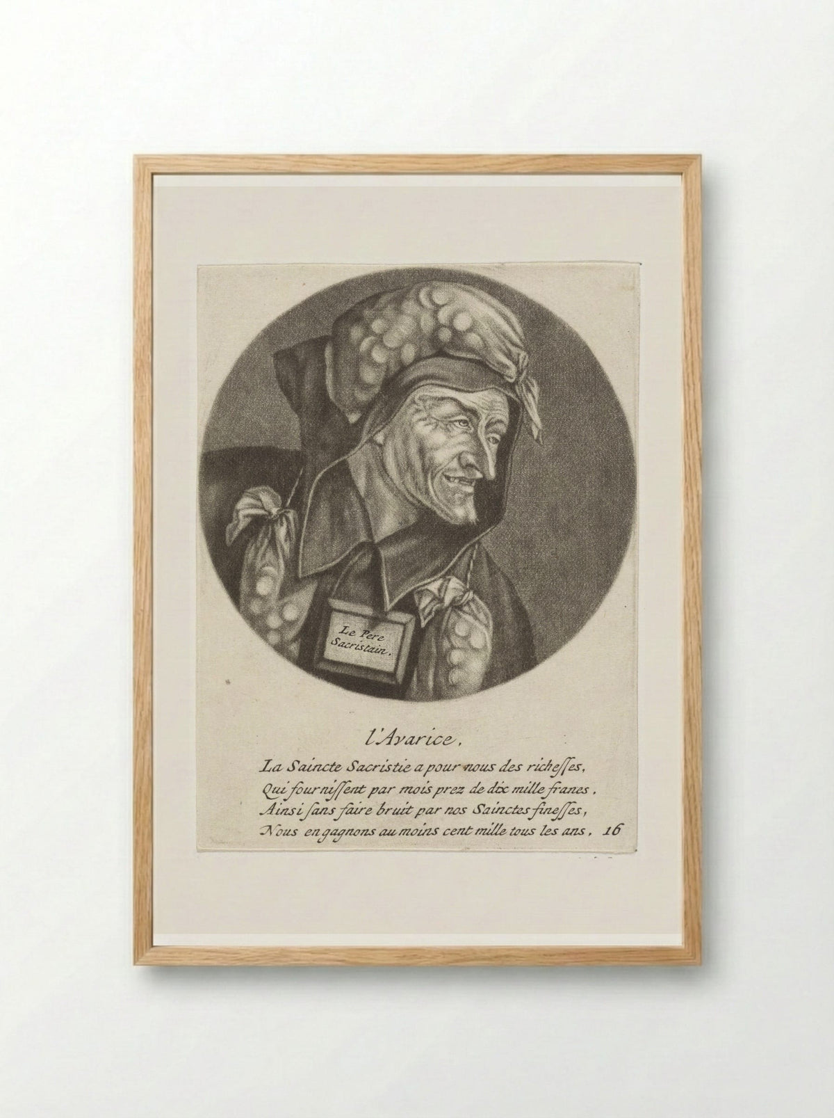 L'Avarice - Jacob Gole - Framed Print Wood