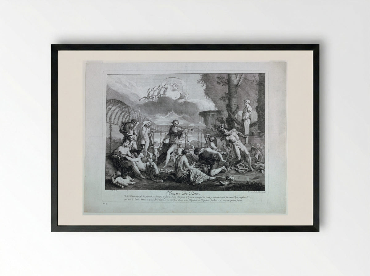 L'Empire de Flore - Gérard Audran - Framed Print Black