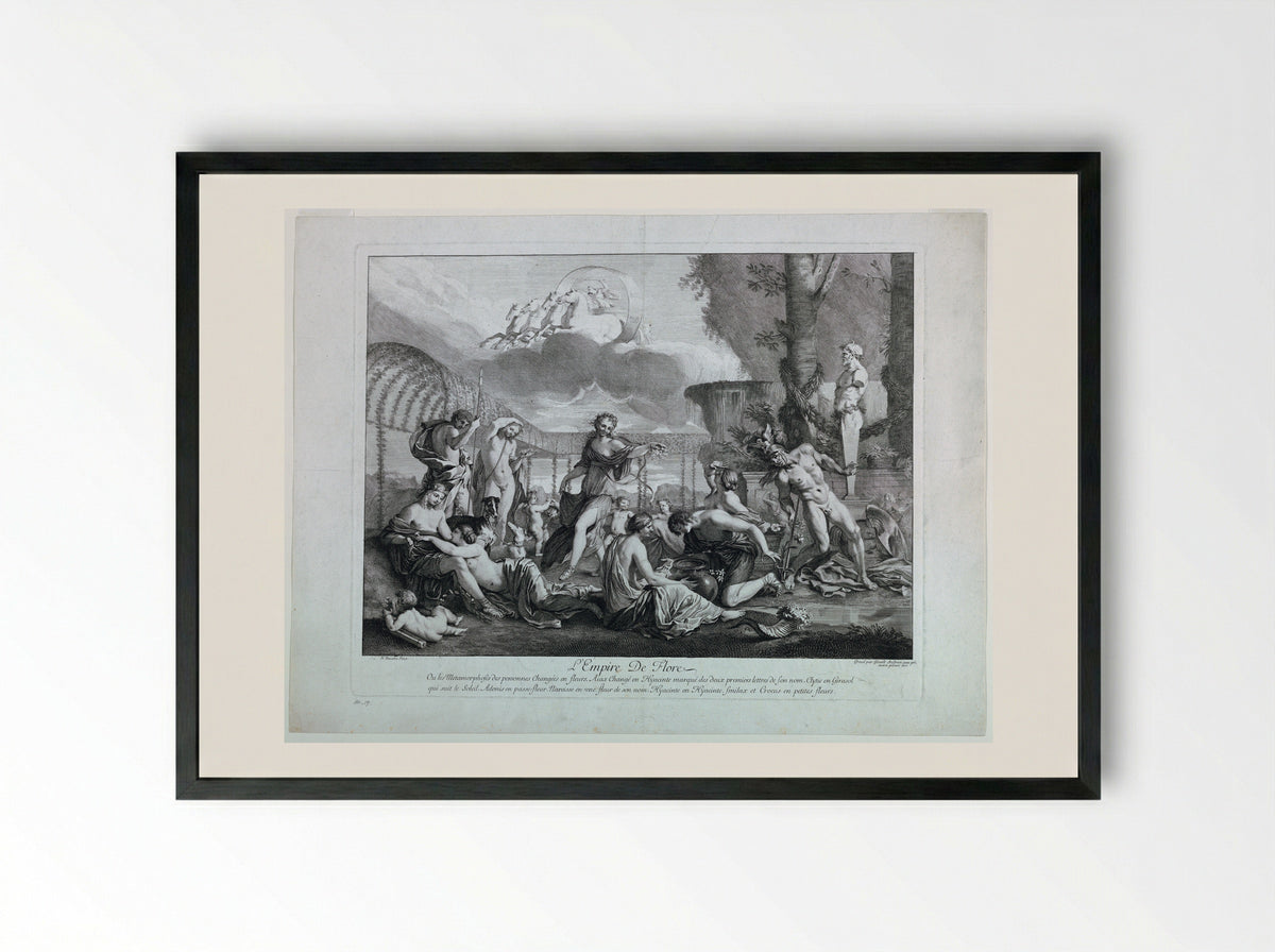 L'Empire de Flore - Gérard Audran - Framed Print Black
