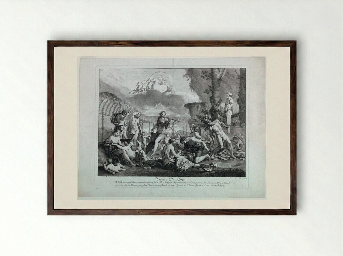 L'Empire de Flore - Gérard Audran - Framed Print Dark Wood
