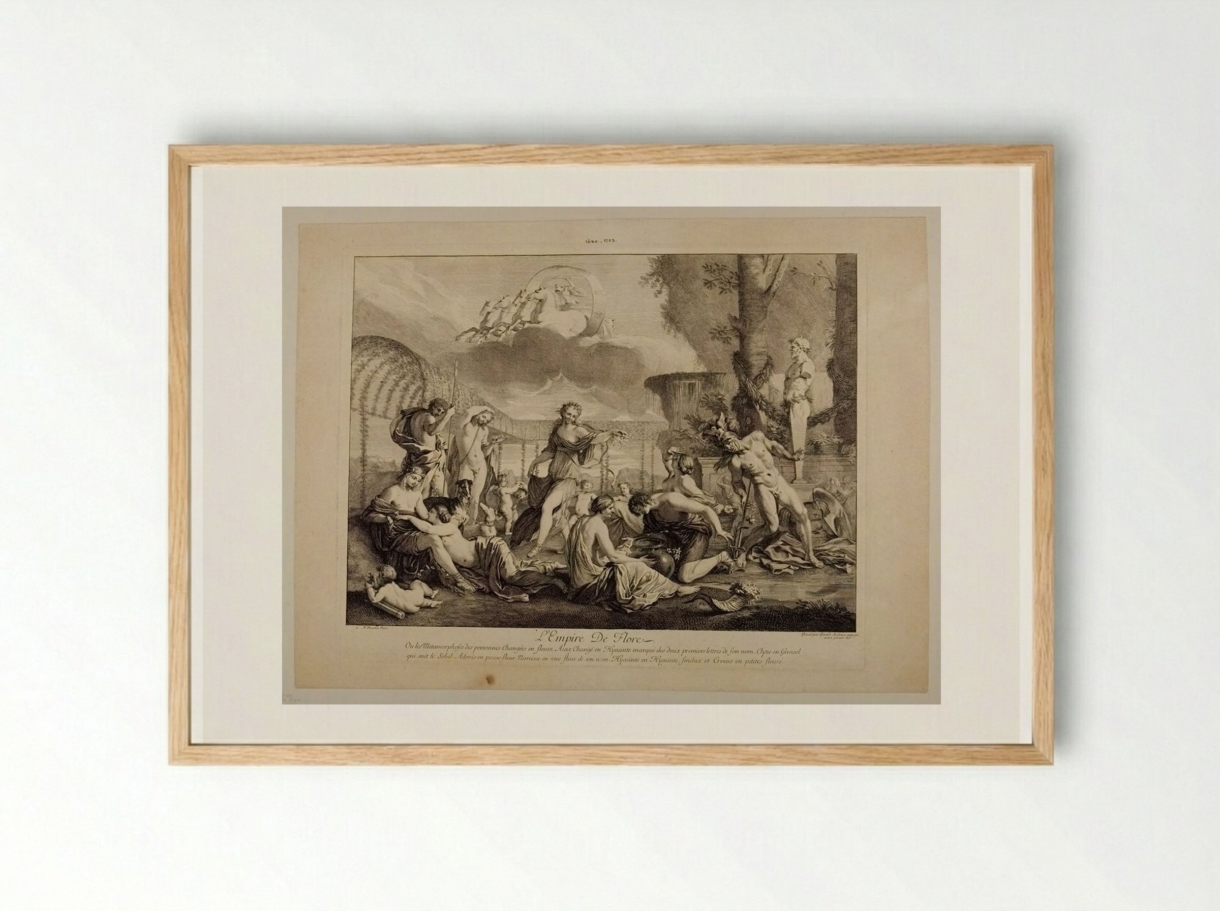 L'Empire de Flore - Gérard Audran - Framed Print Wood