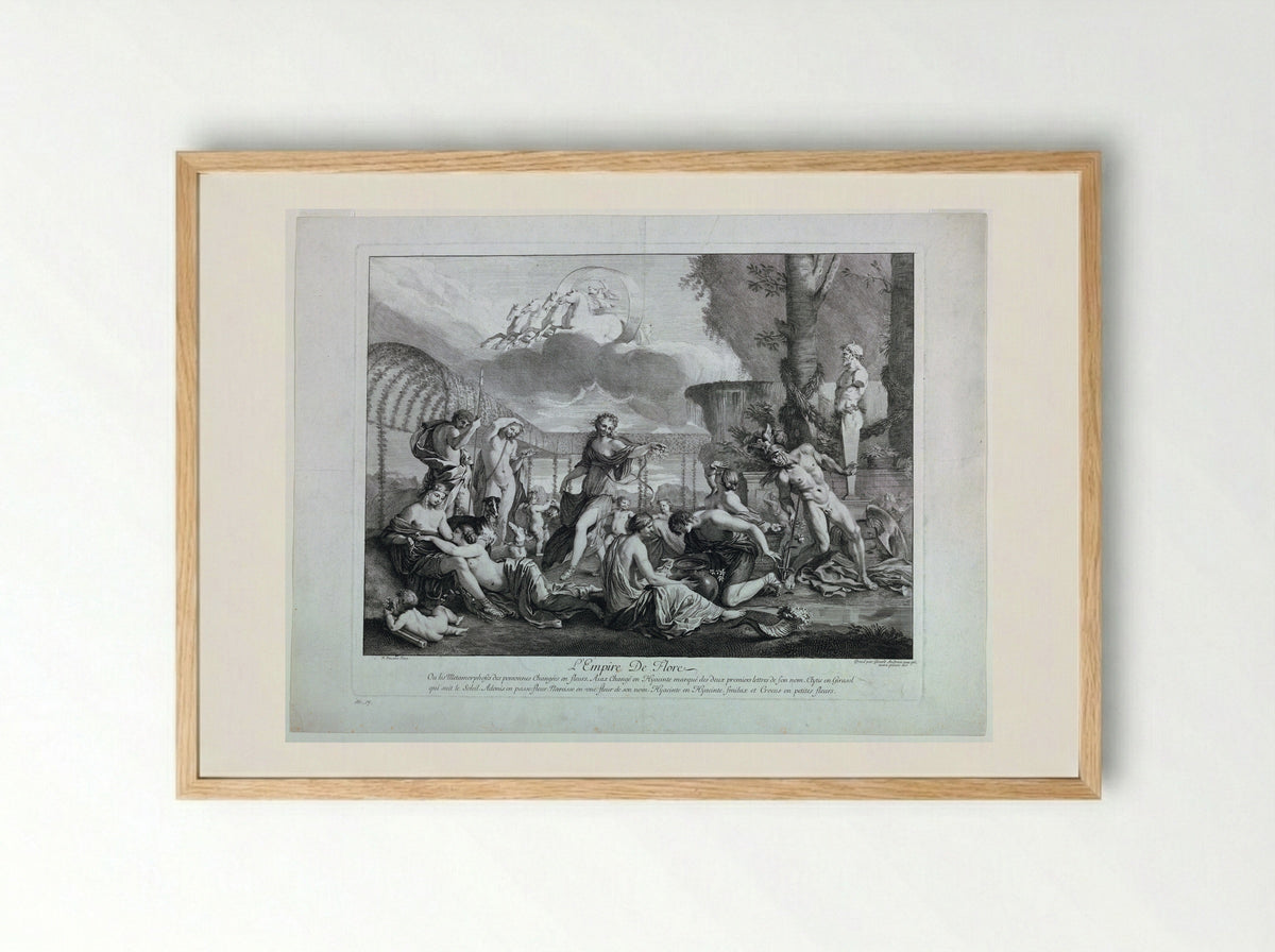 L'Empire de Flore - Gérard Audran - Framed Print Wood