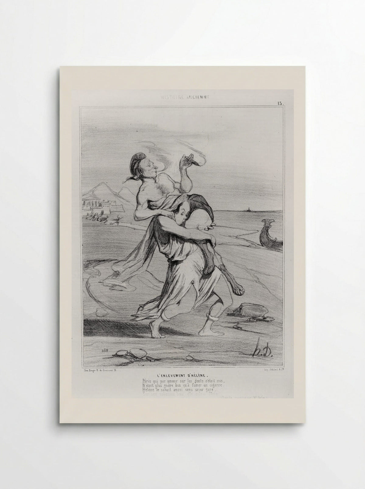 L'Enlèvement d'Hélène - Honoré-Victorin Daumier - Poster