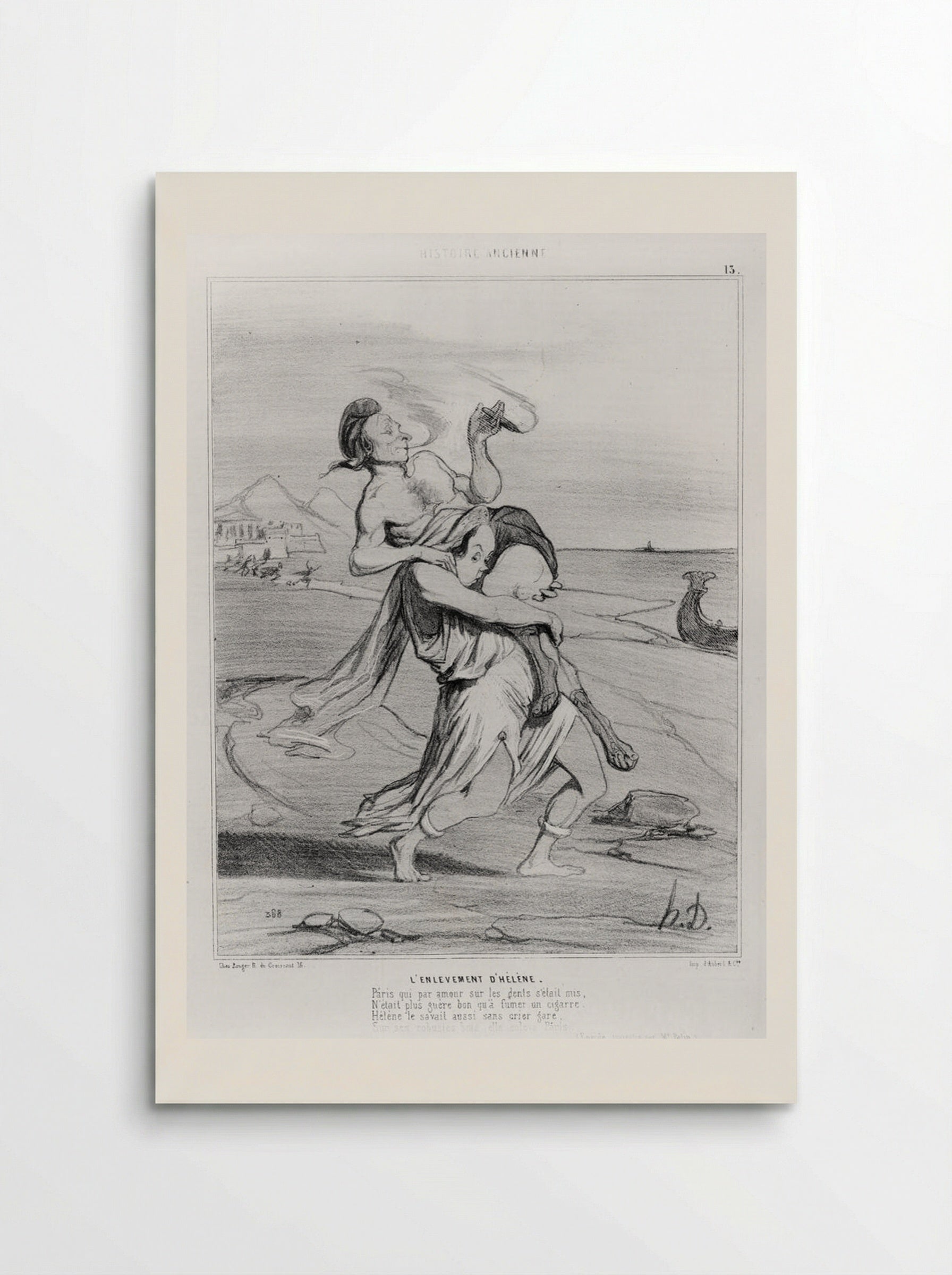 L'Enlèvement d'Hélène - Honoré-Victorin Daumier - Poster