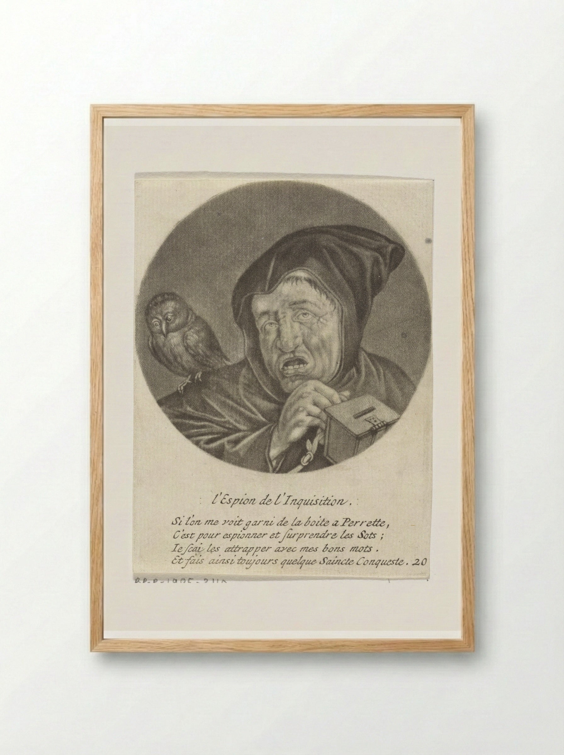 L'Espion de l'Inquisition - Jacob Gole - Framed Print Wood