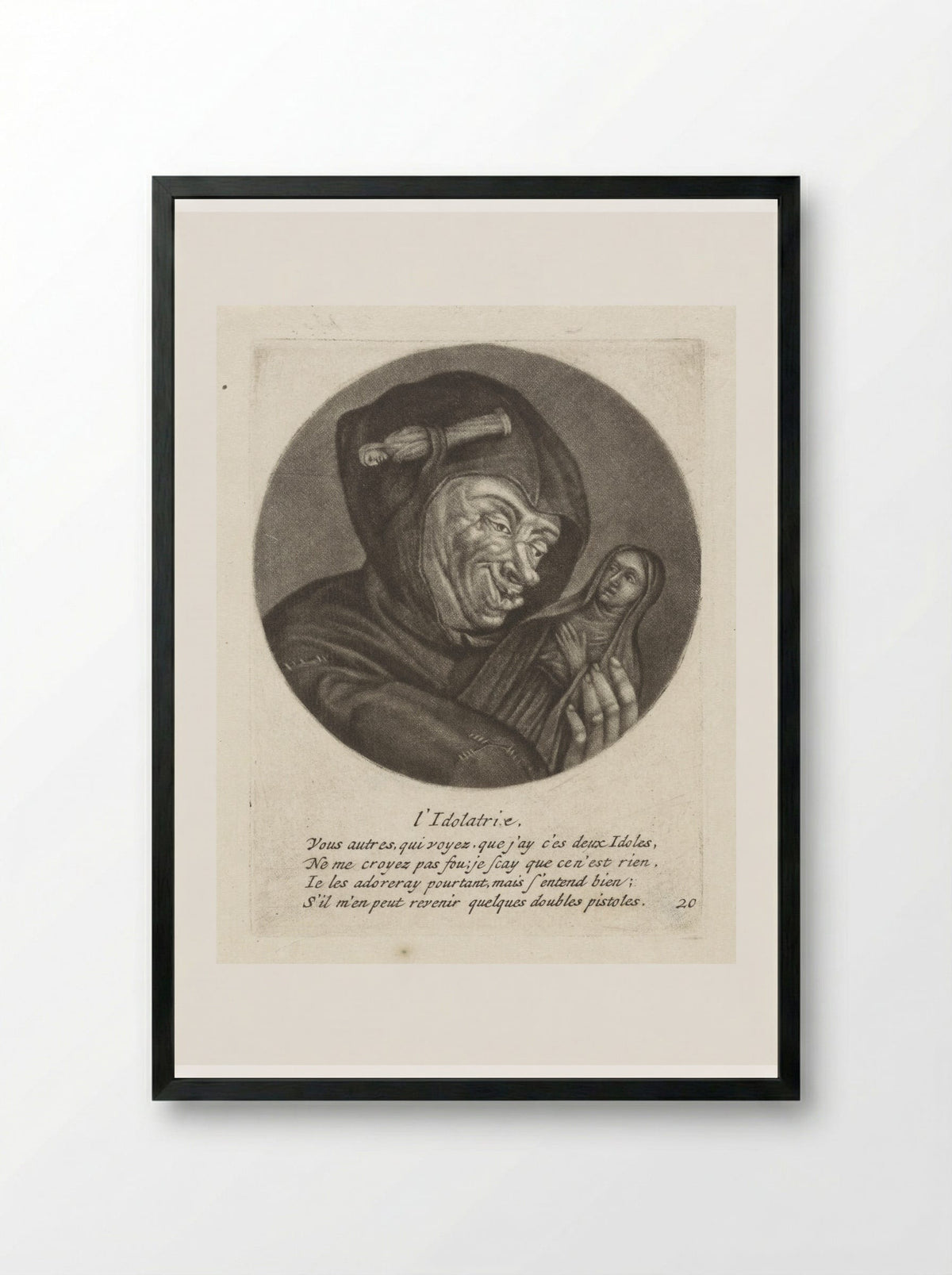 L'Idolatrie - Jacob Gole - Framed Print Black