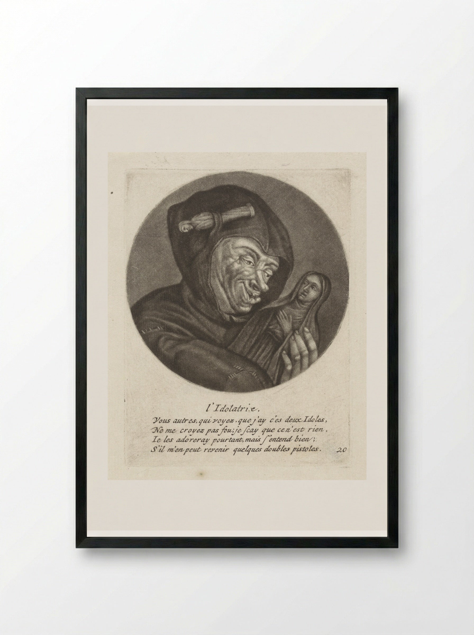 L'Idolatrie - Jacob Gole - Framed Print Black