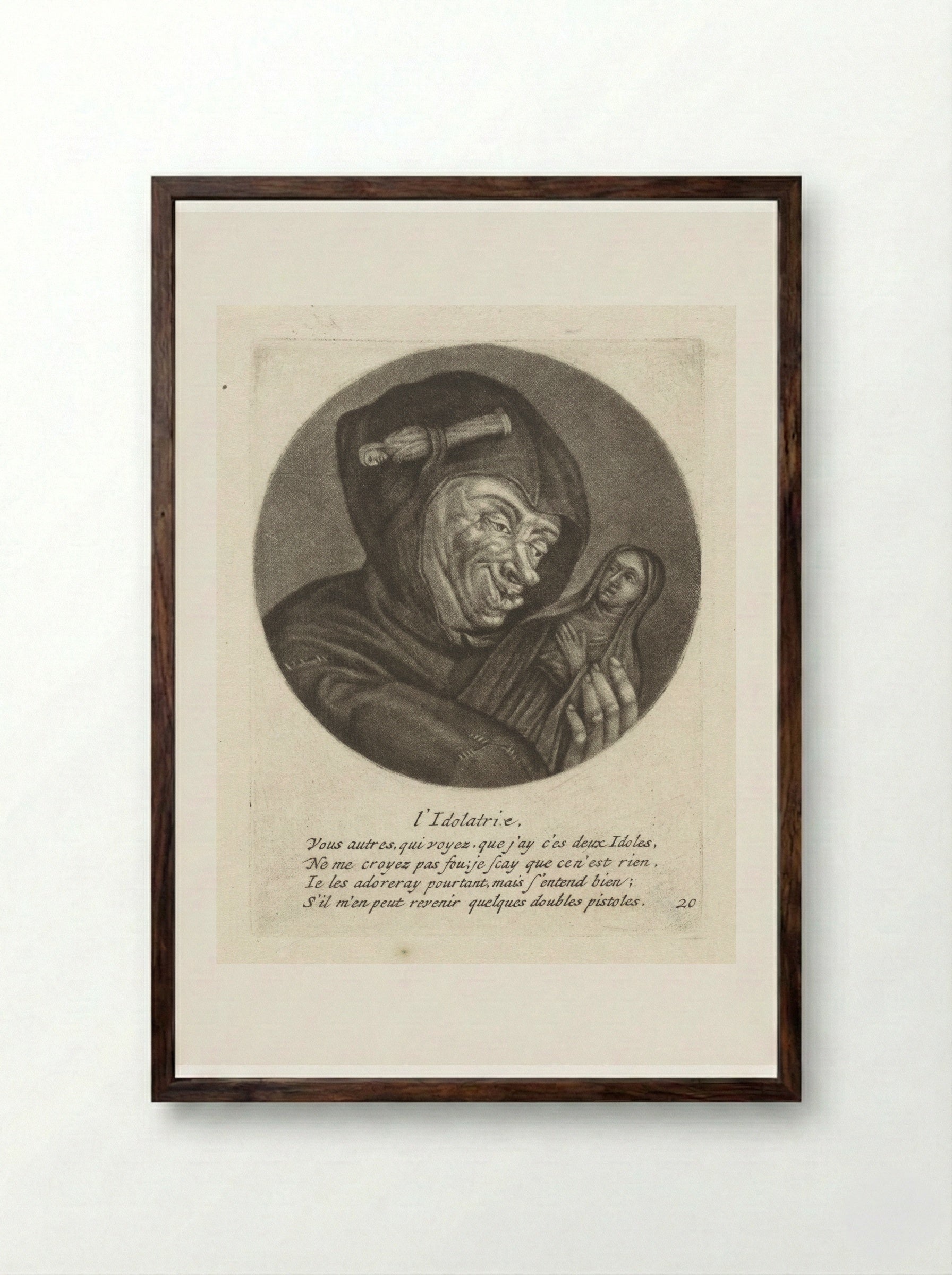 L'Idolatrie - Jacob Gole - Framed Print Dark Wood