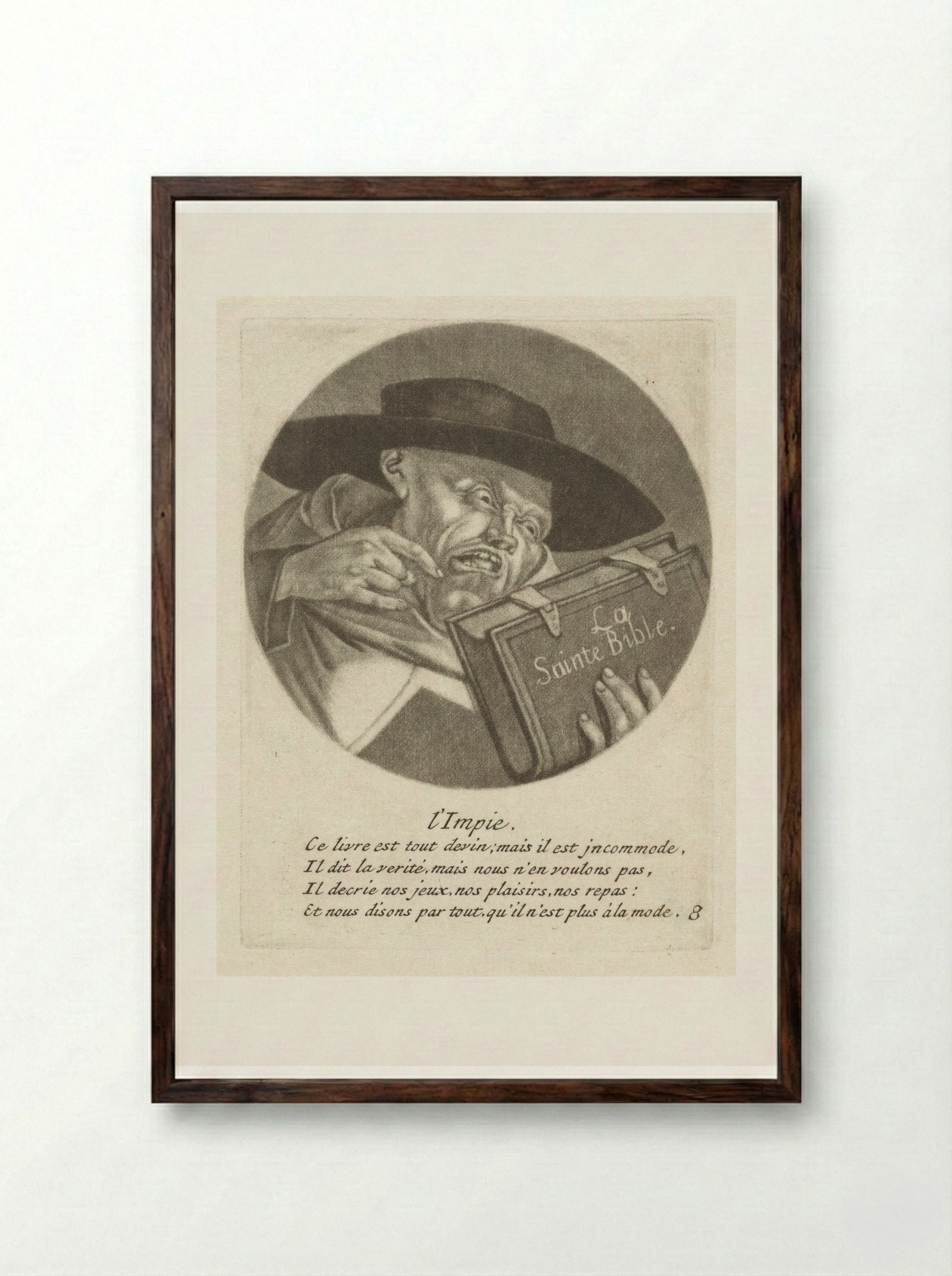 L'Impie - Jacob Gole - Framed Print Dark Wood