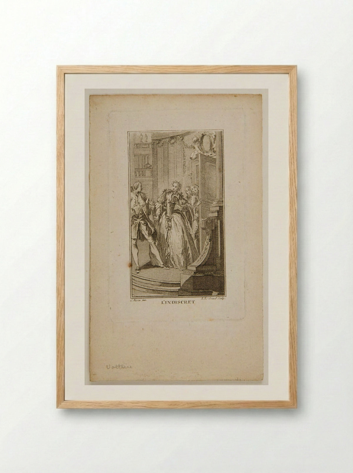L'Indiscret - Louis Legrand - Framed Print Wood