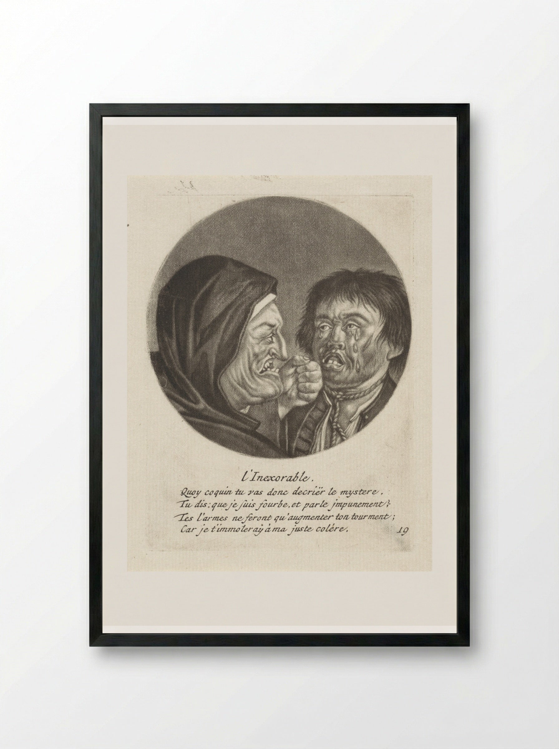 L'Inexorable - Jacob Gole - Framed Print Black