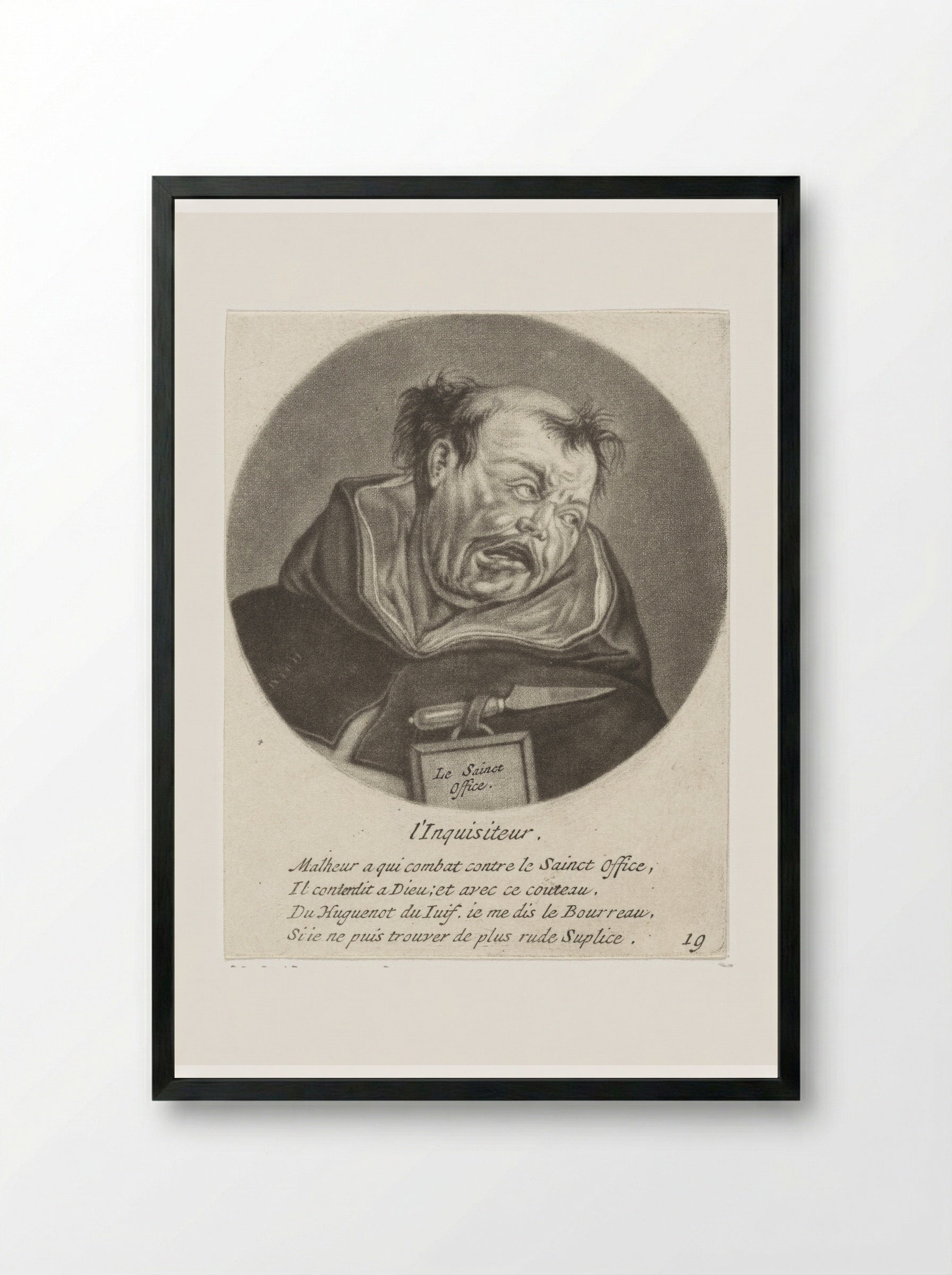 L'Inquisiteur - Jacob Gole - Framed Print Black