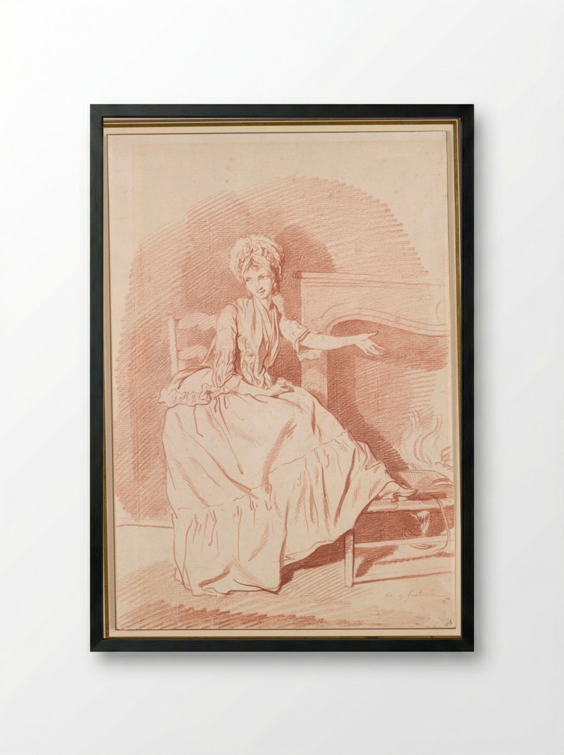 L'Invite - Louis Rolland Trinquesse - Framed Print Black