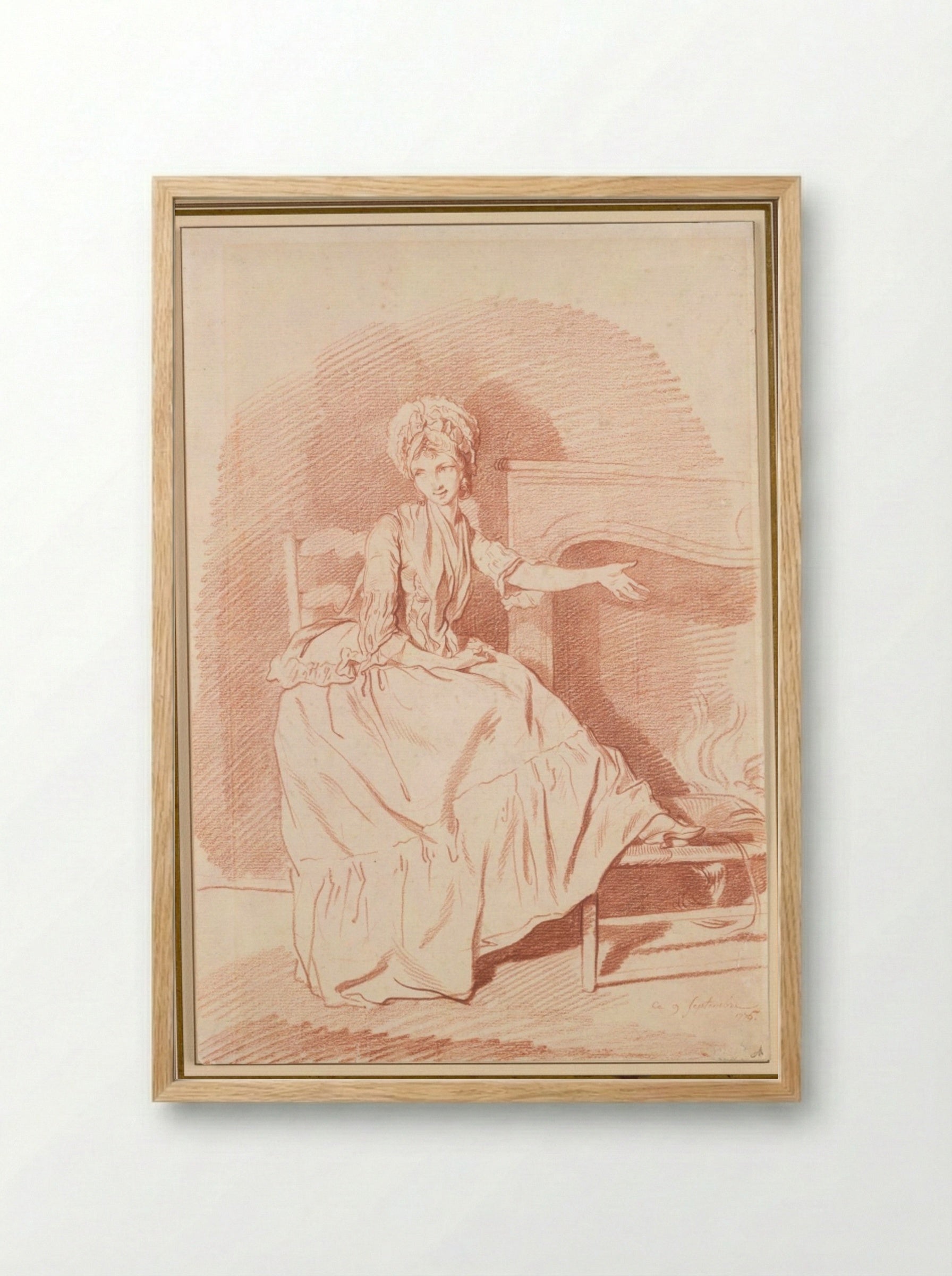 L'Invite - Louis Rolland Trinquesse - Framed Print Wood