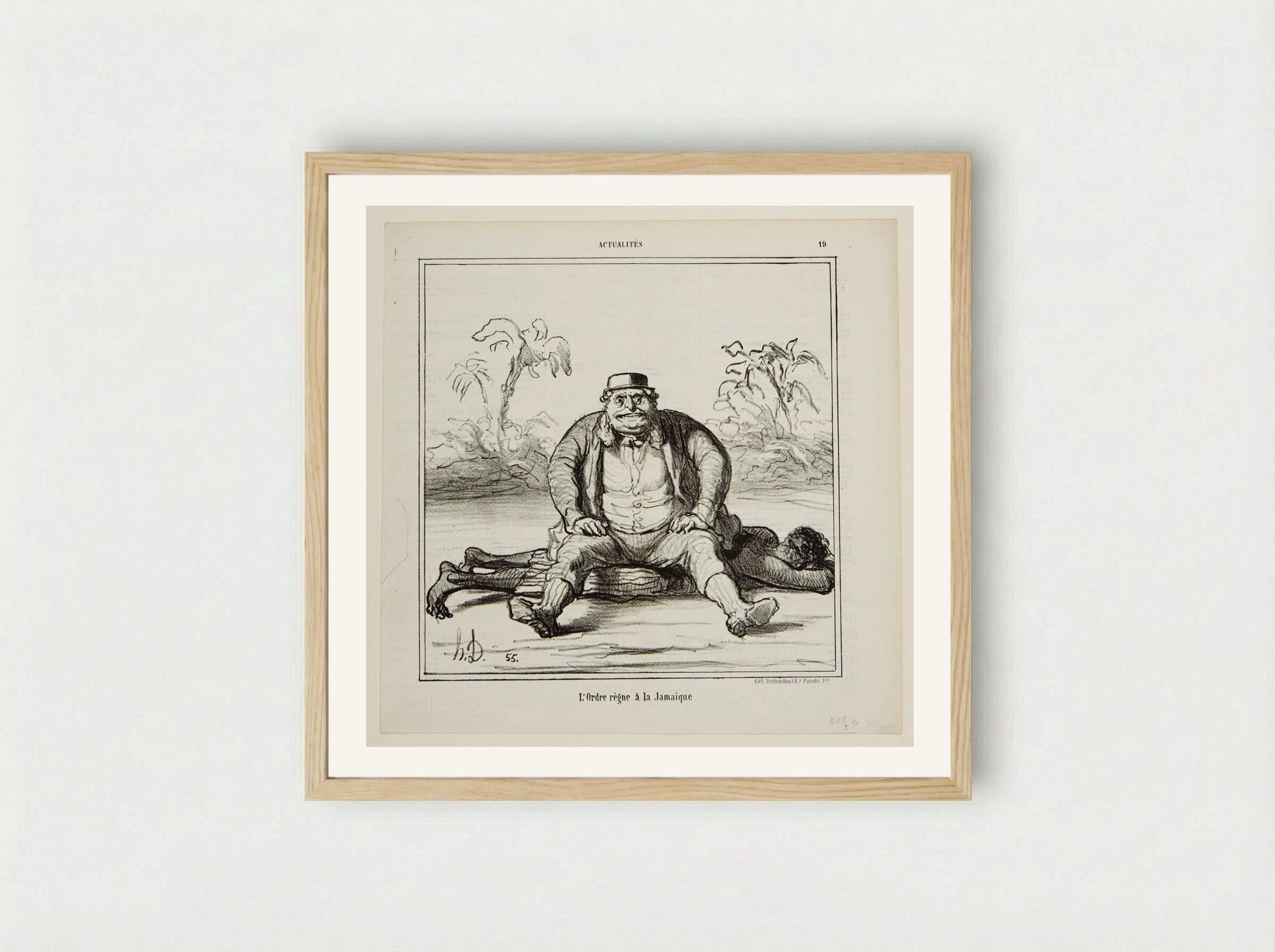 L'Ordre règne à la Jamaïque - Honoré-Victorin Daumier - Framed Print Wood