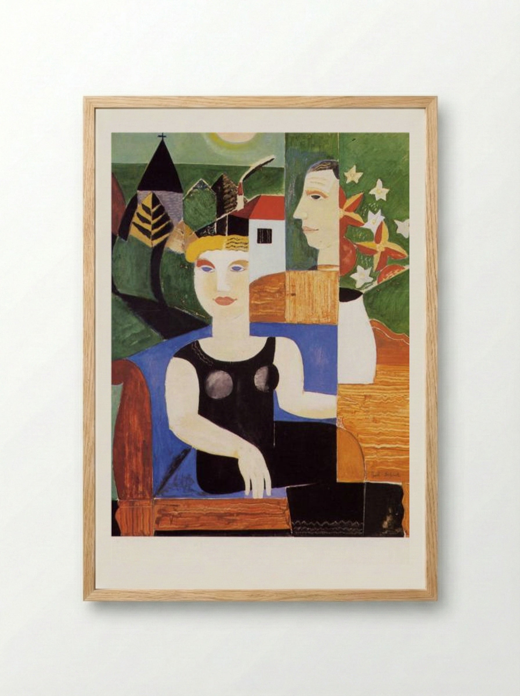 L'artiste et sa femme - Gustave de Smet - Framed Print Wood