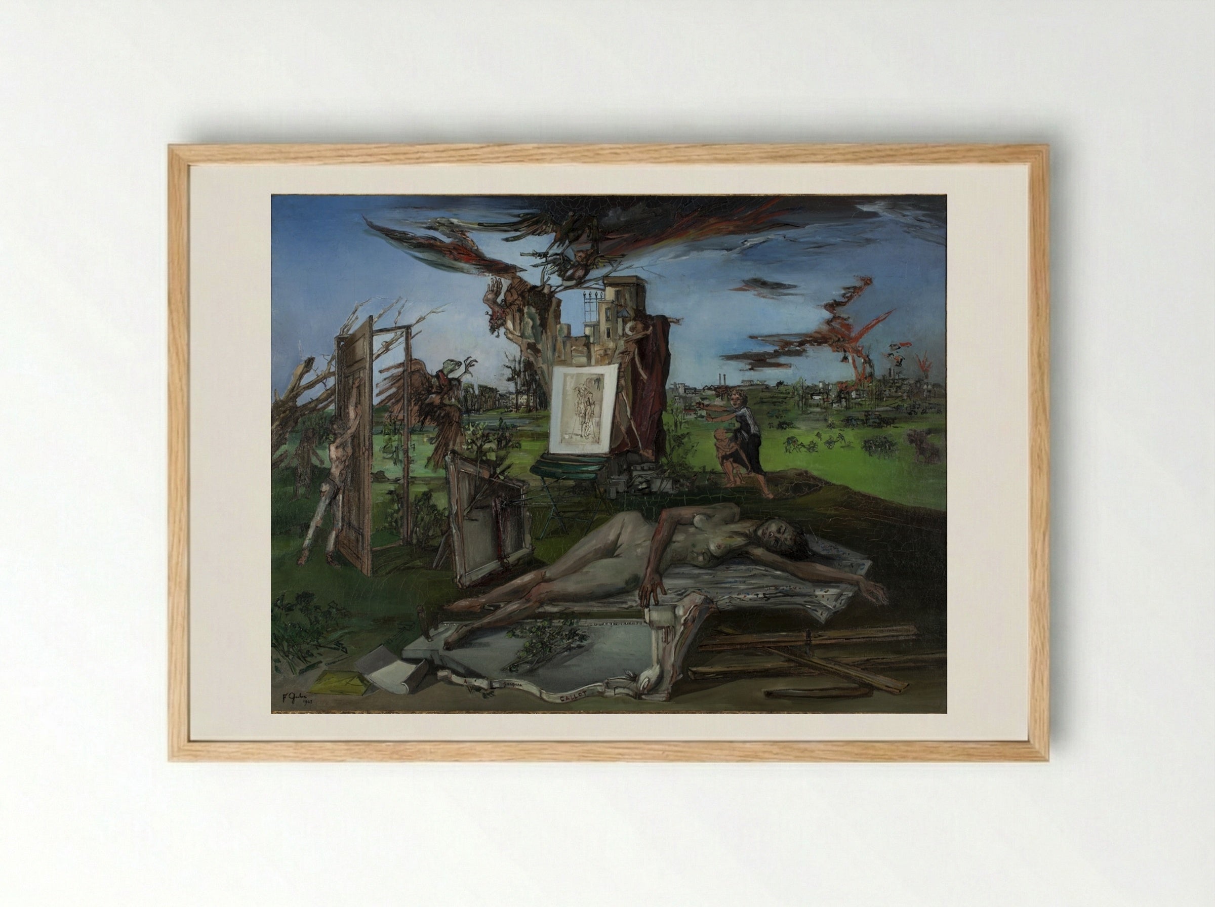 L'hommage à Callot - Francis Gruber - Framed Print Wood