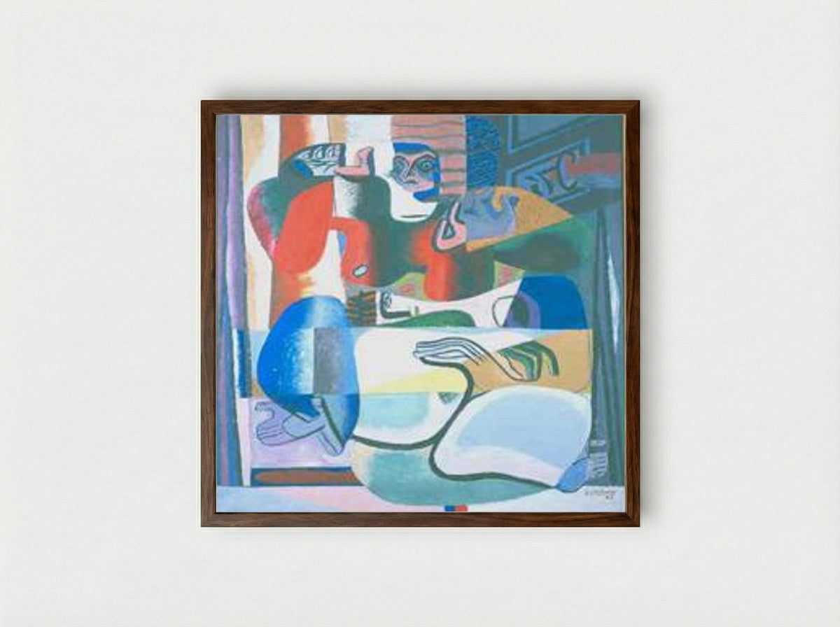 L'horreur surgit - Le Corbusier - Framed Print Dark Wood