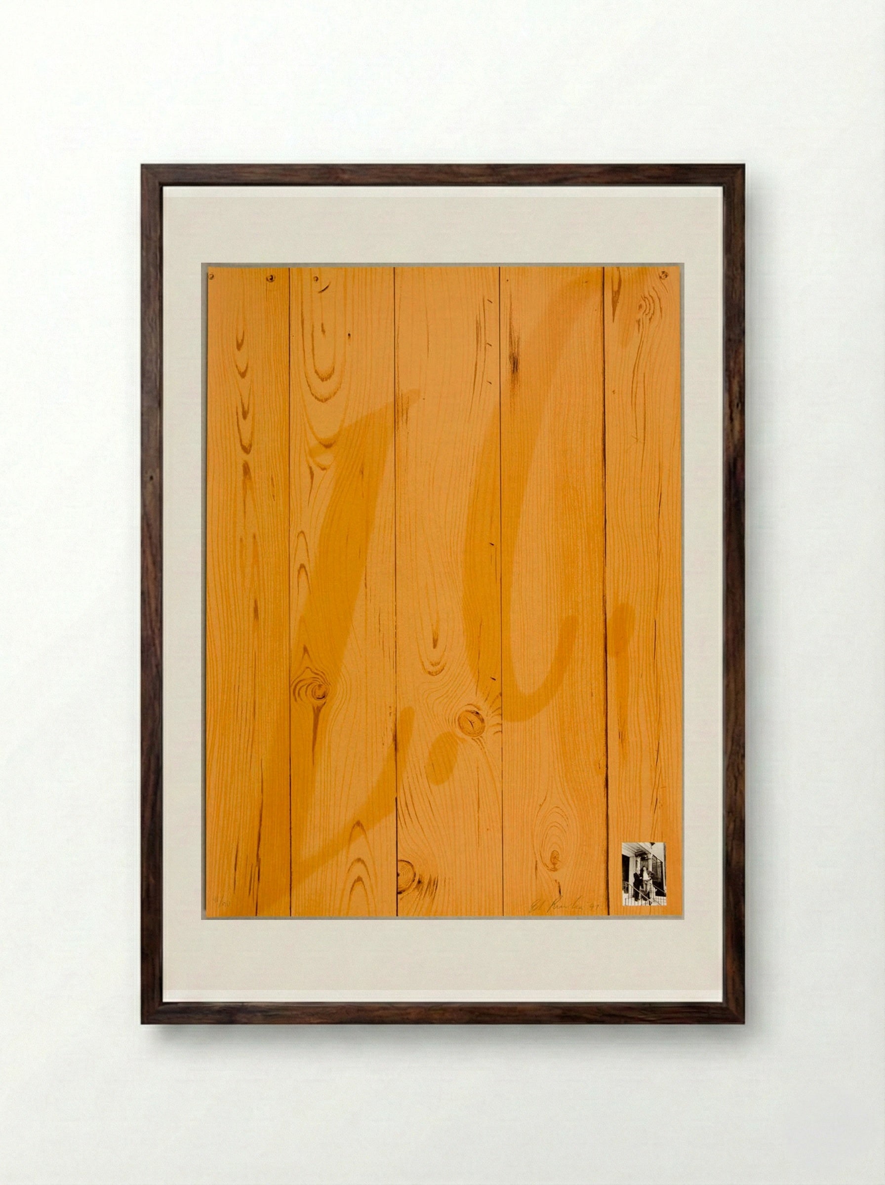 L.C. - Edward Ruscha - Framed Print Dark Wood