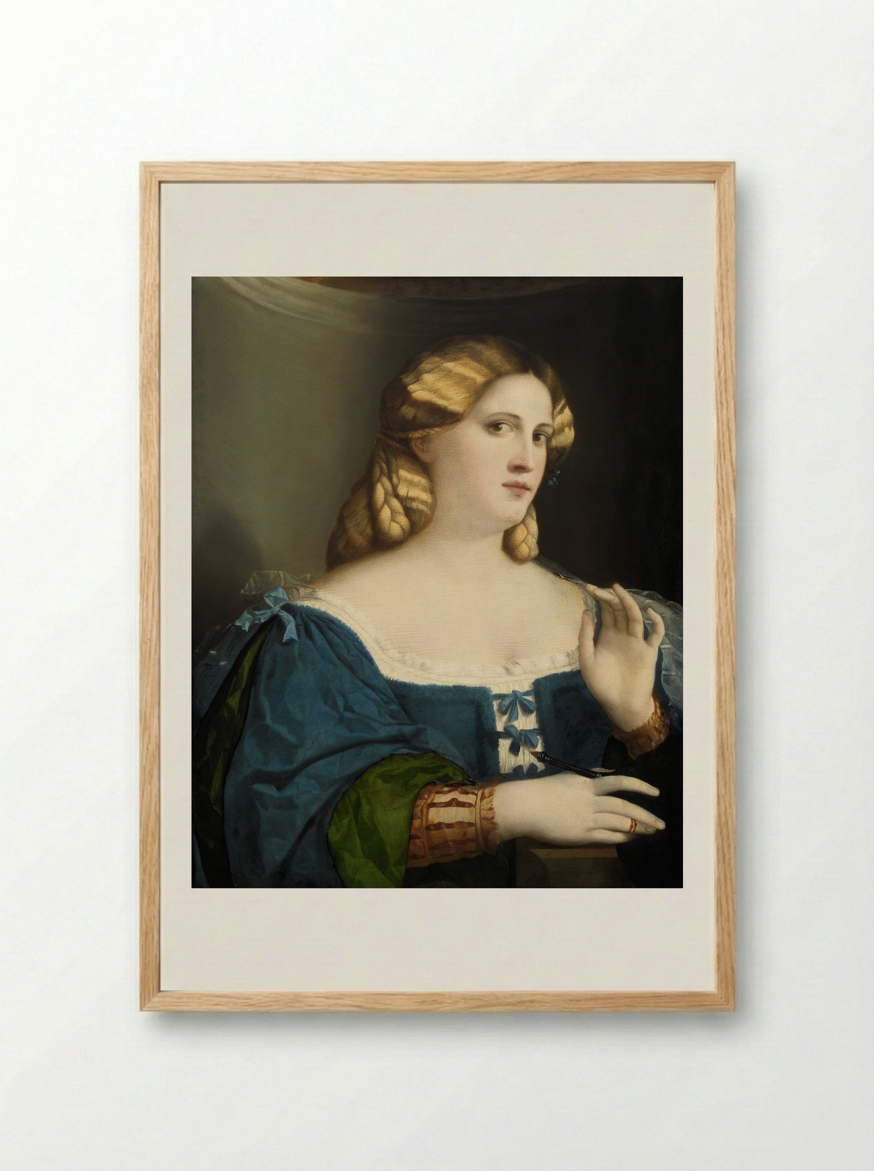 La Bella - Jacopo Palma il Vecchio - Framed Print Wood