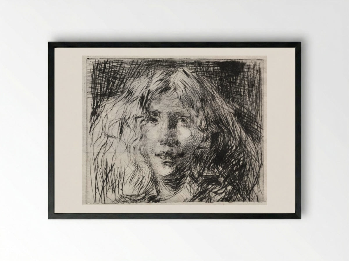 La Belle Irlandaise - James McNeill Whistler - Framed Print Black