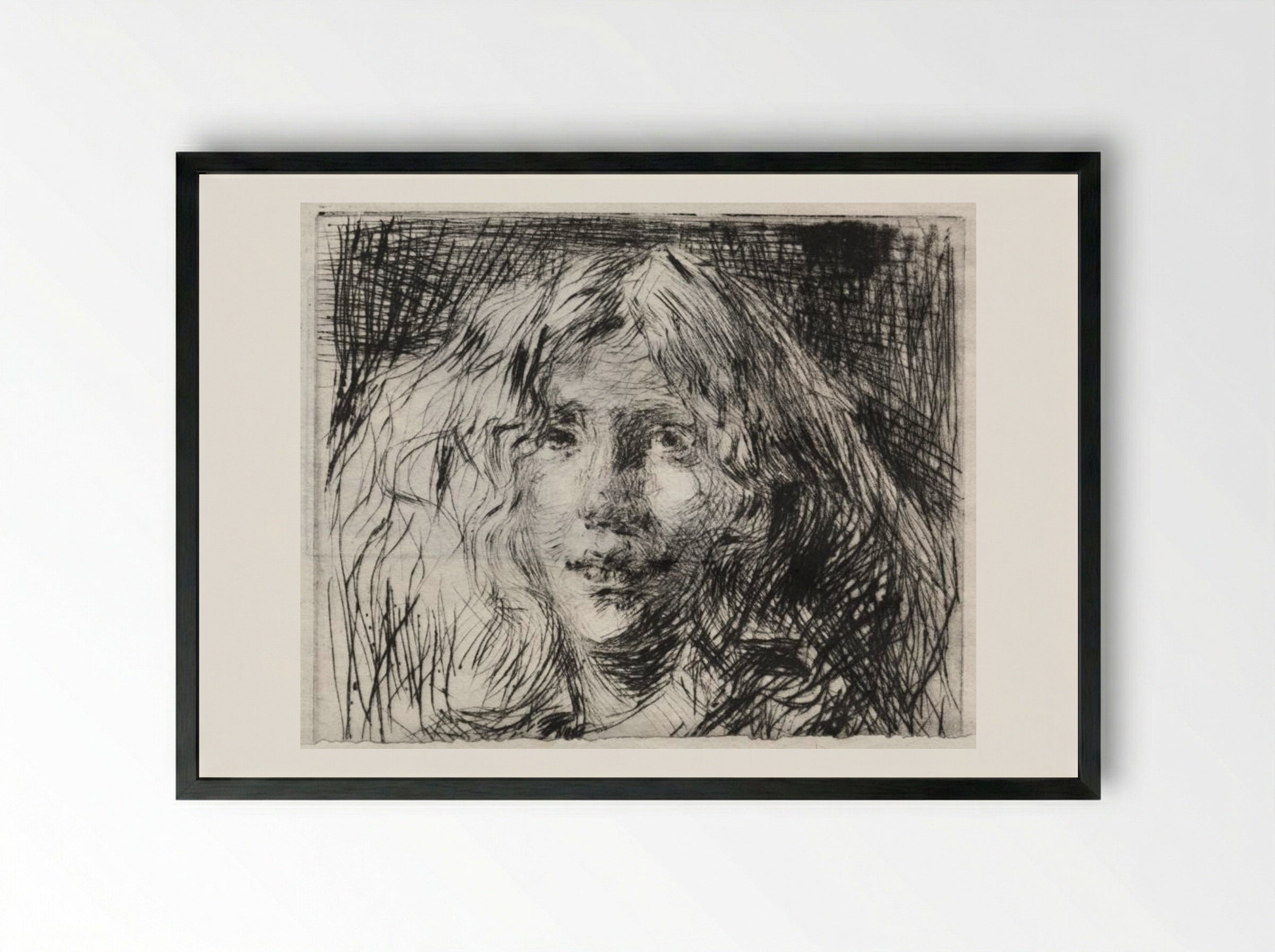 La Belle Irlandaise - James McNeill Whistler - Framed Print Black