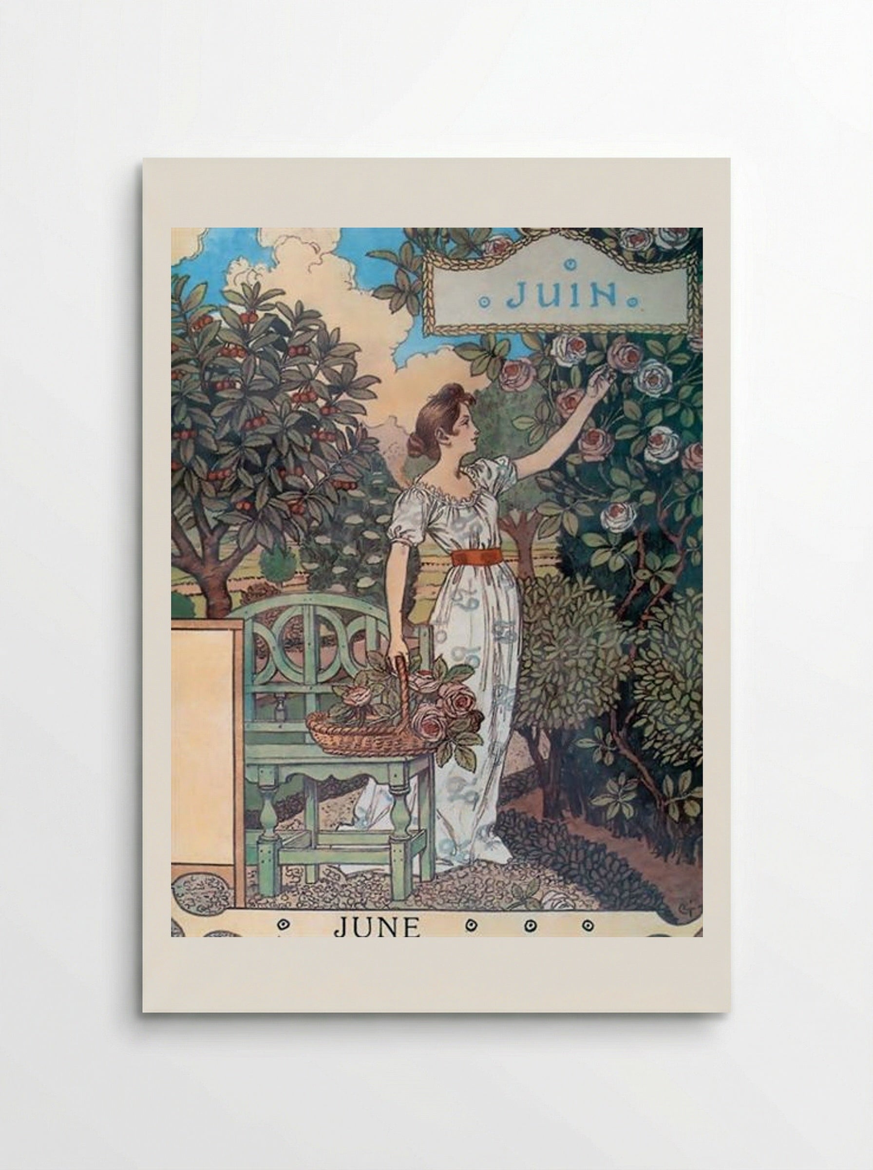 La Belle Jardiniere – June - Eugène Grasset - Poster
