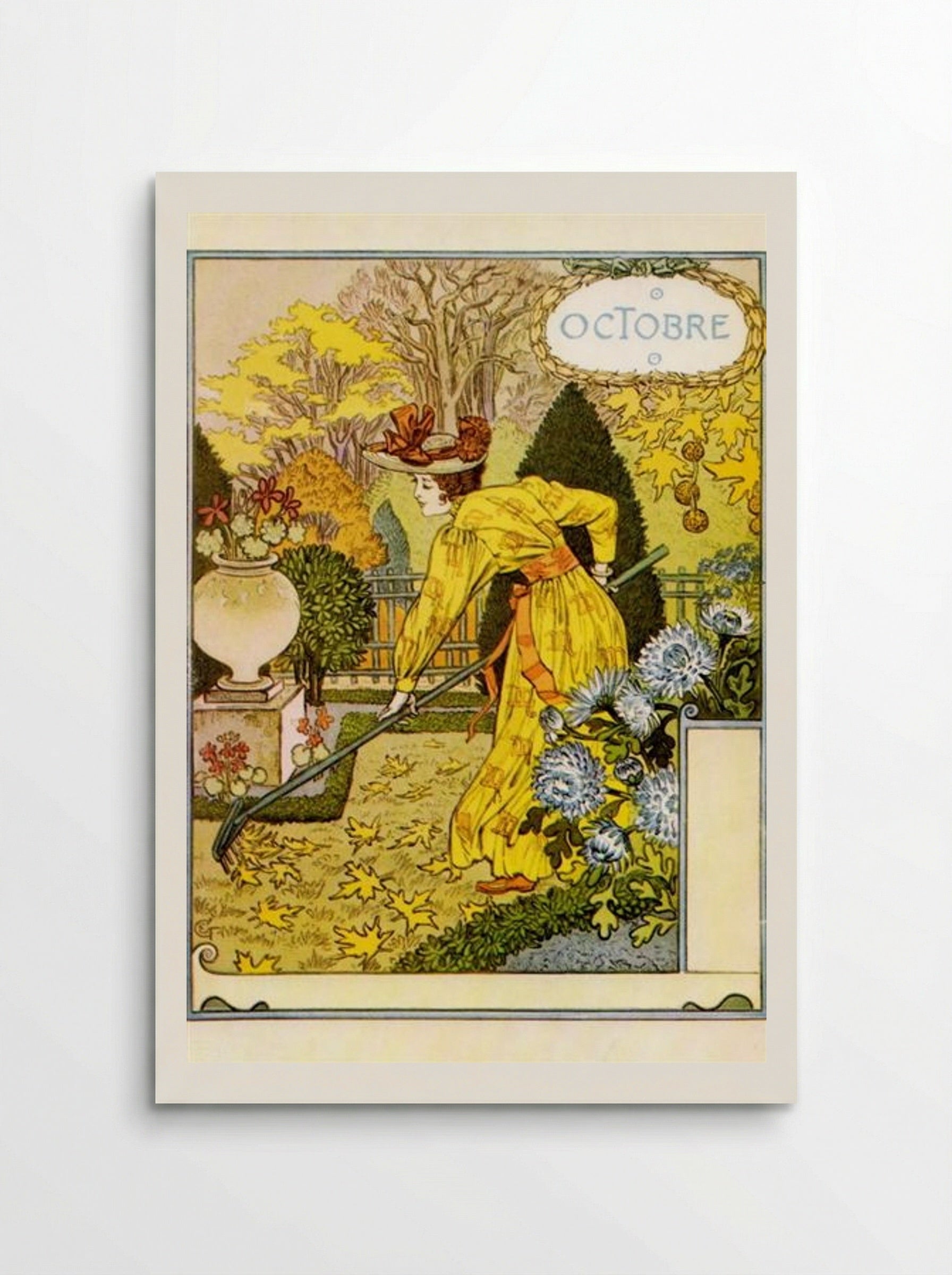 La Belle Jardiniere – Octobre - Eugène Grasset - Poster