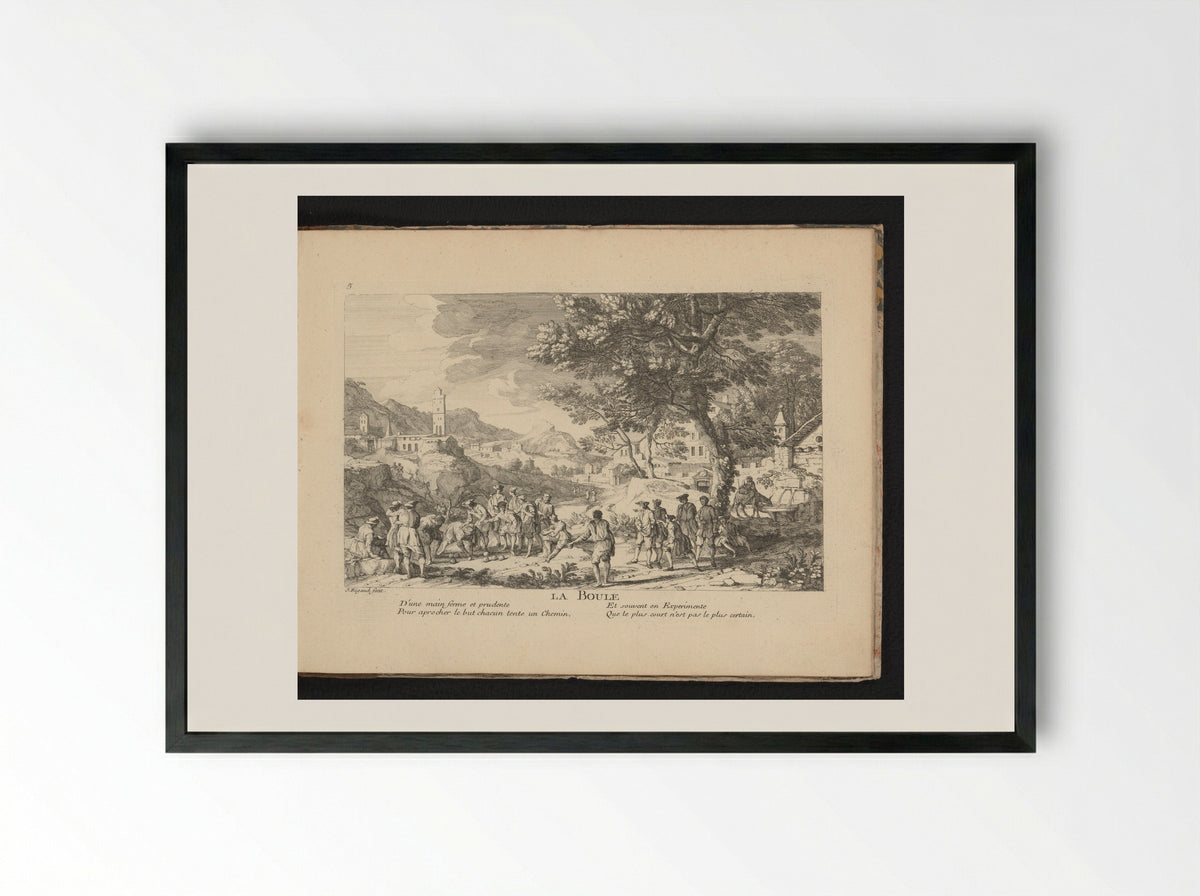 La Boule - Gaspard Duchange - Framed Print Black