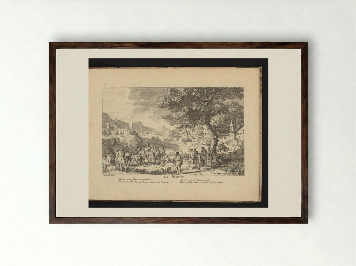 La Boule - Gaspard Duchange - Framed Print Dark Wood