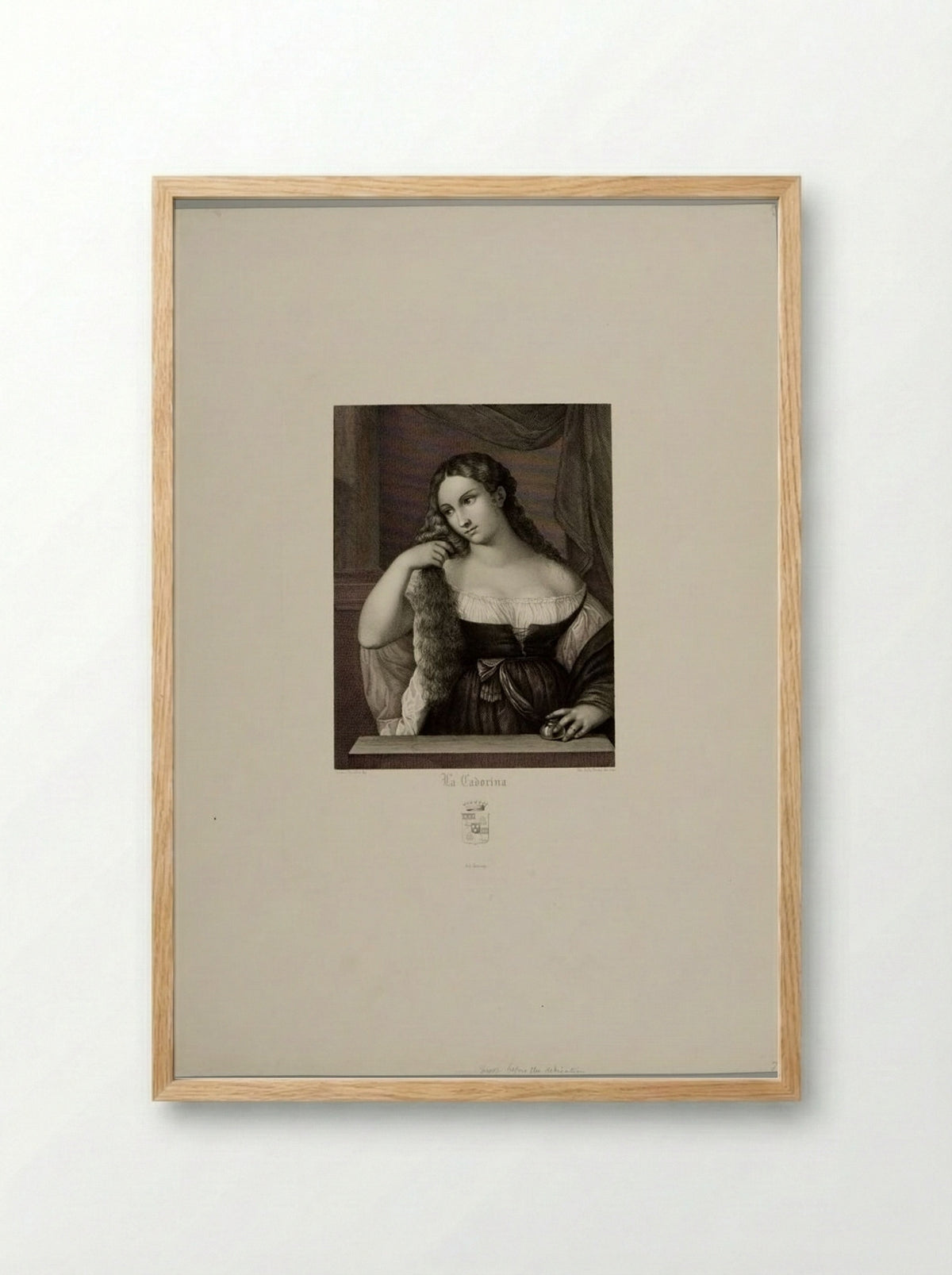 La Cadorina (Laura Dianti) - Vincenzo della Bruna - Framed Print Wood
