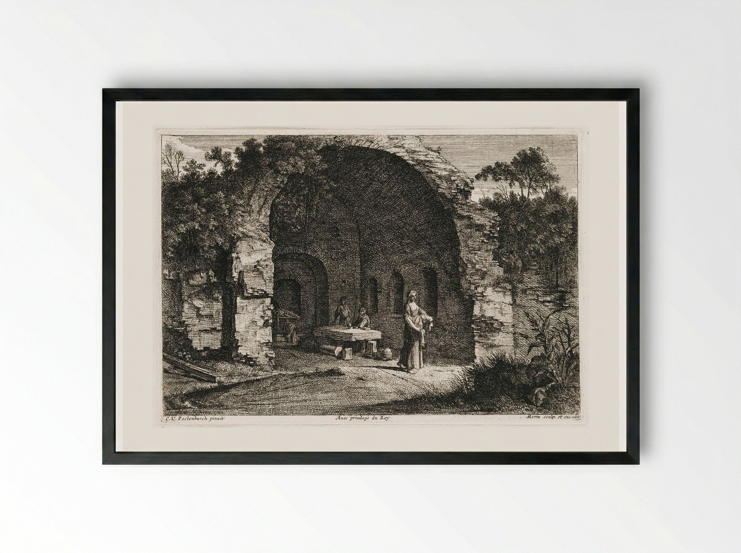 La Cafarelle - Jean Morin - Framed Print Black