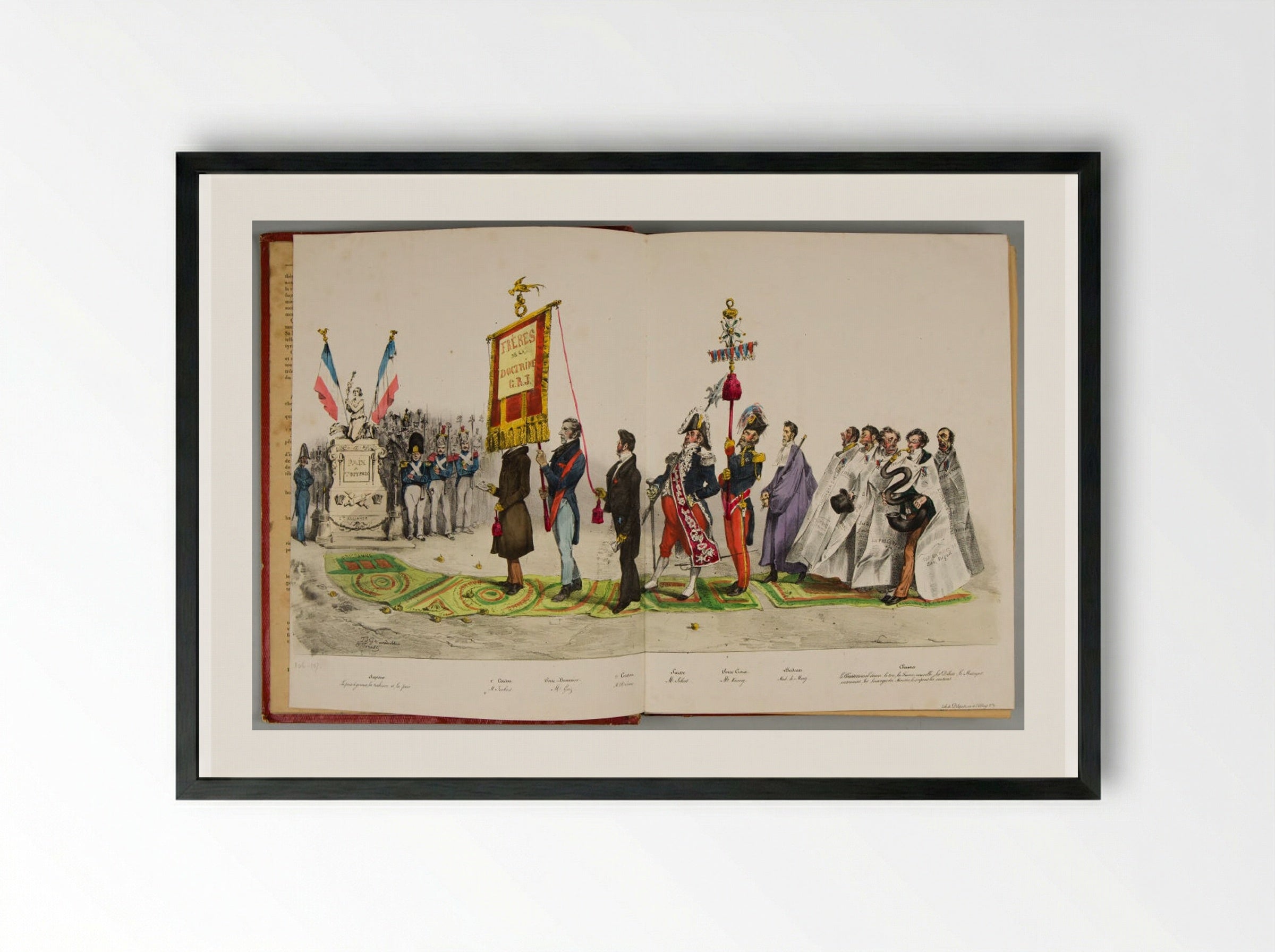 La Caricature III - Various Artists - Framed Print Black