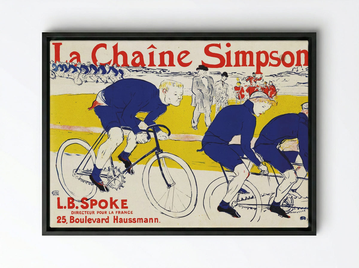 La Chaîne Simpson - Henri de Toulouse-Lautrec - Framed Canvas Black