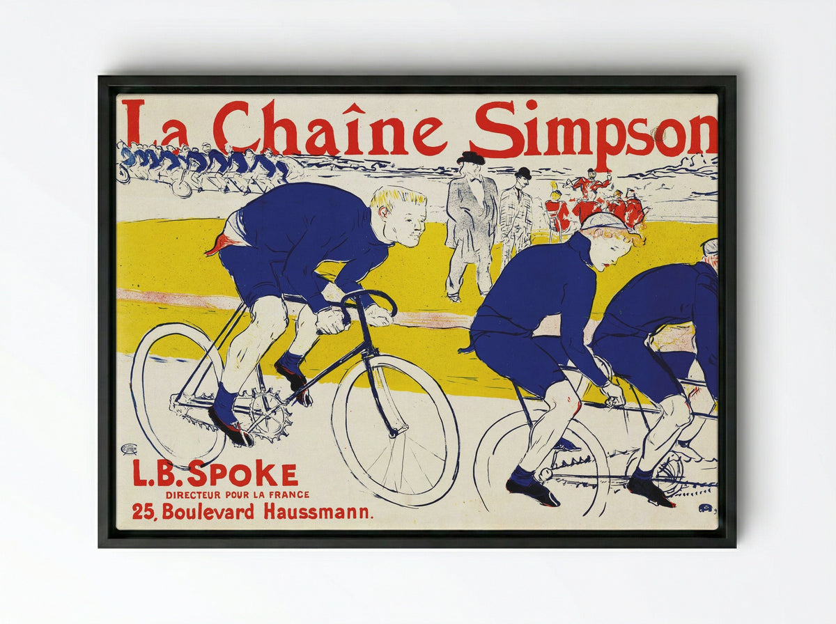 La Chaîne Simpson - Henri de Toulouse-Lautrec - Framed Canvas Black