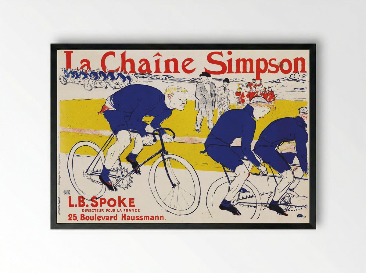 La Chaîne Simpson - Henri de Toulouse-Lautrec - Framed Print Black