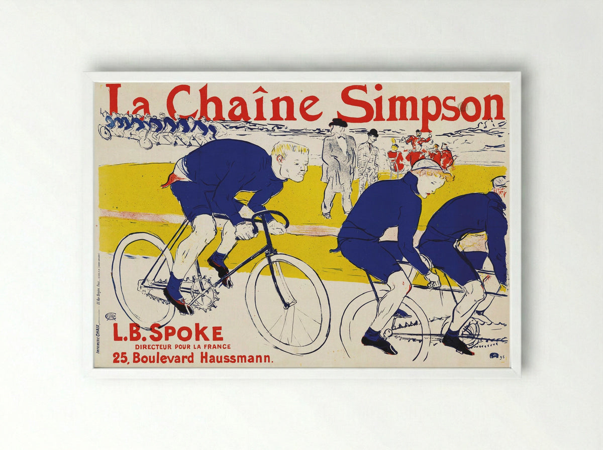 La Chaîne Simpson - Henri de Toulouse-Lautrec - Framed Print White