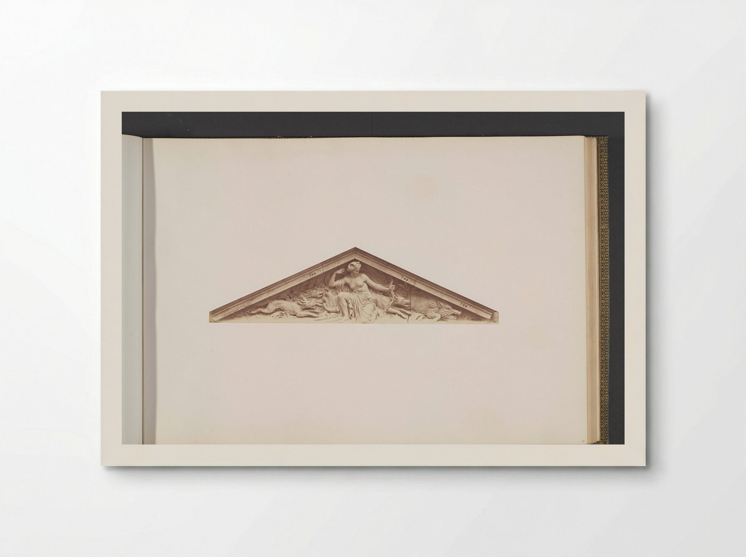 La Chasse Pediment Study - Édouard Denis Baldus - Poster