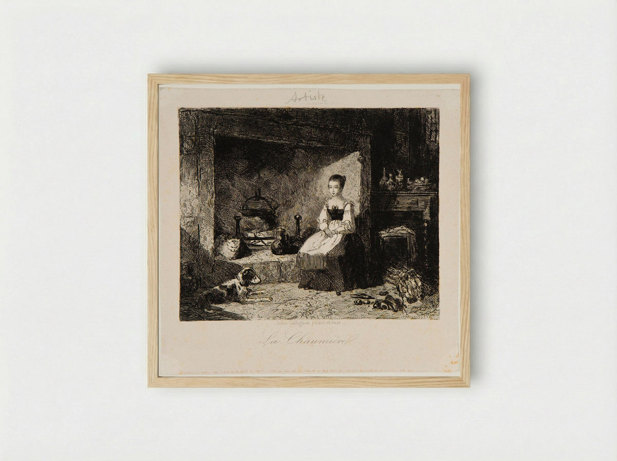 La Chaumière - François Jules Collignon - Framed Print Wood