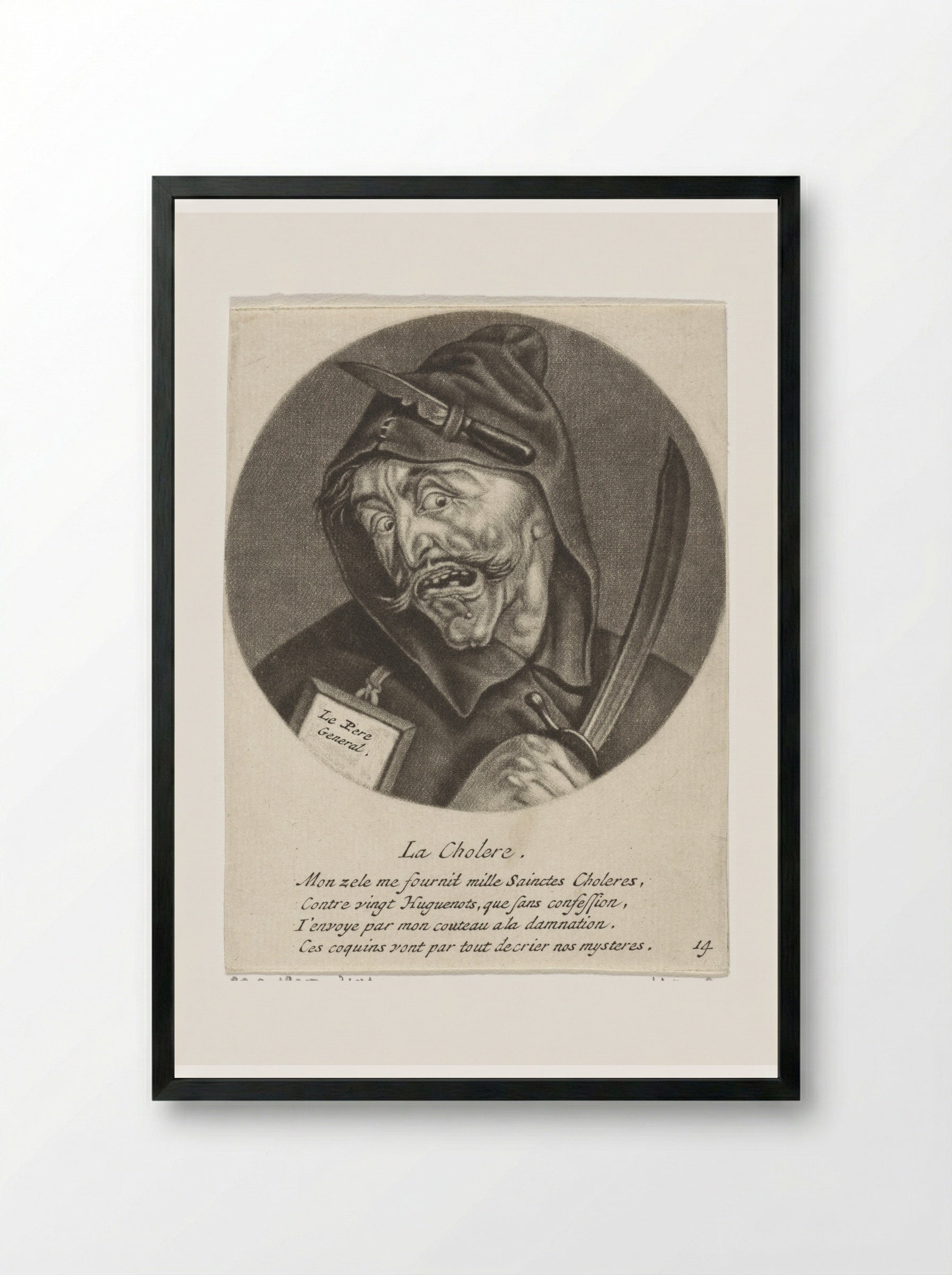 La Cholere - Jacob Gole - Framed Print Black