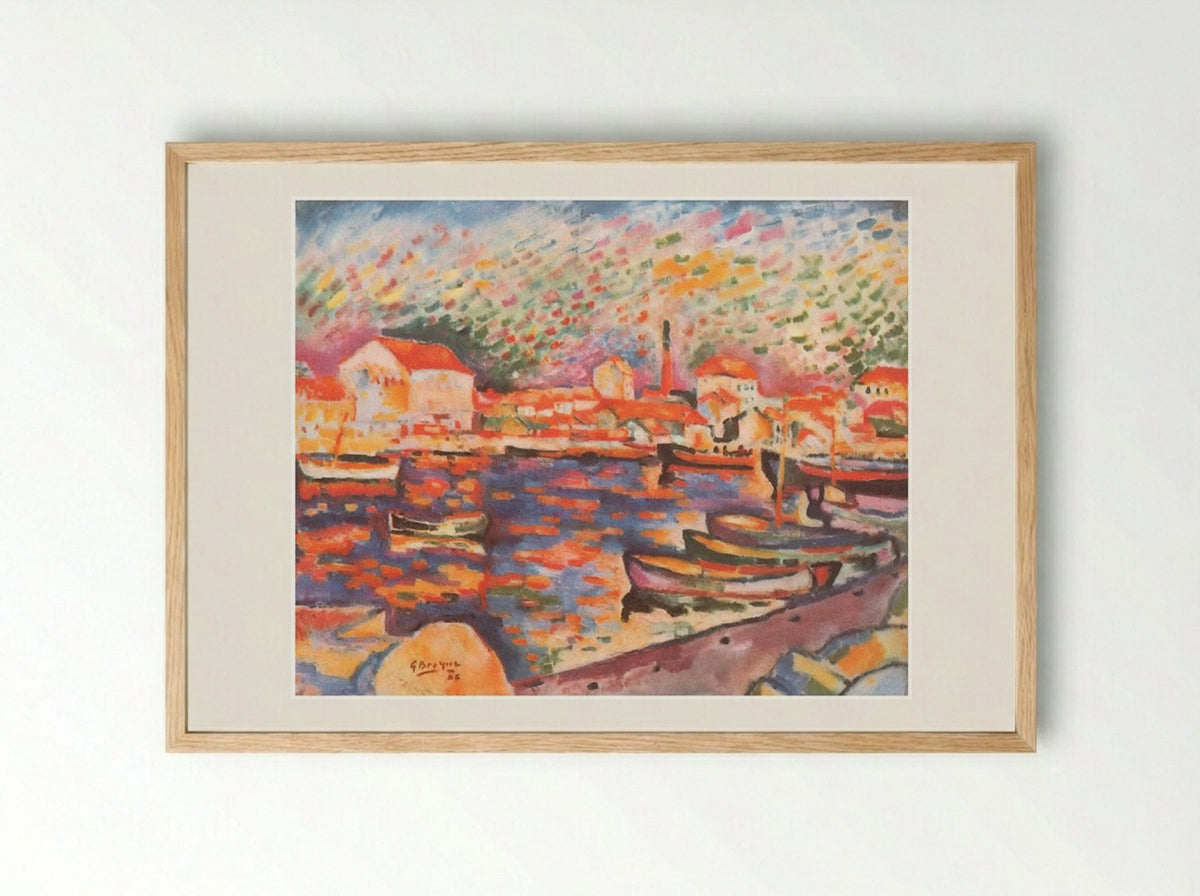 La Ciotat Harbor - Georges Braque - Framed Print Wood