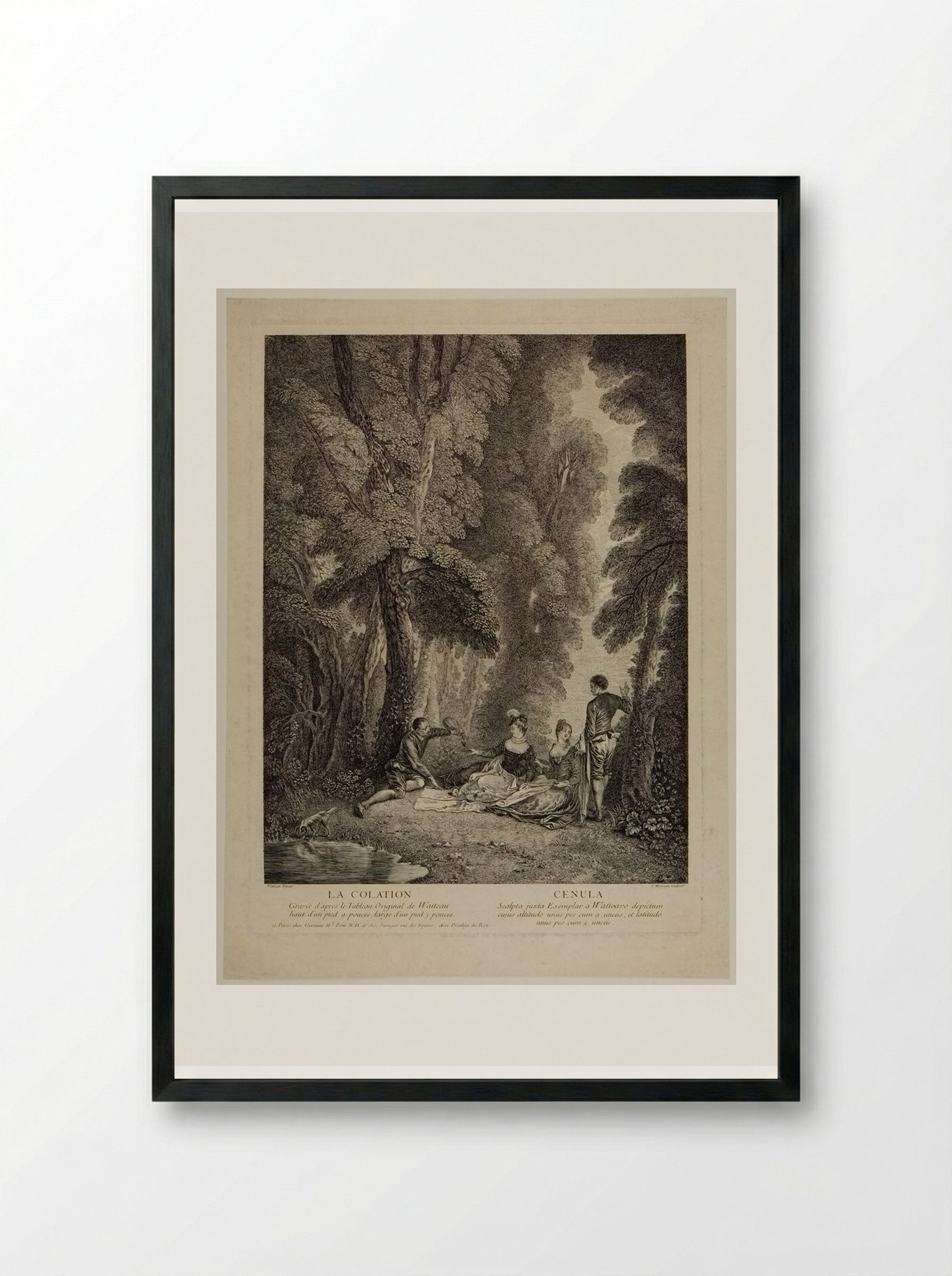 La Colation - Jean Moyreau - Framed Print Black