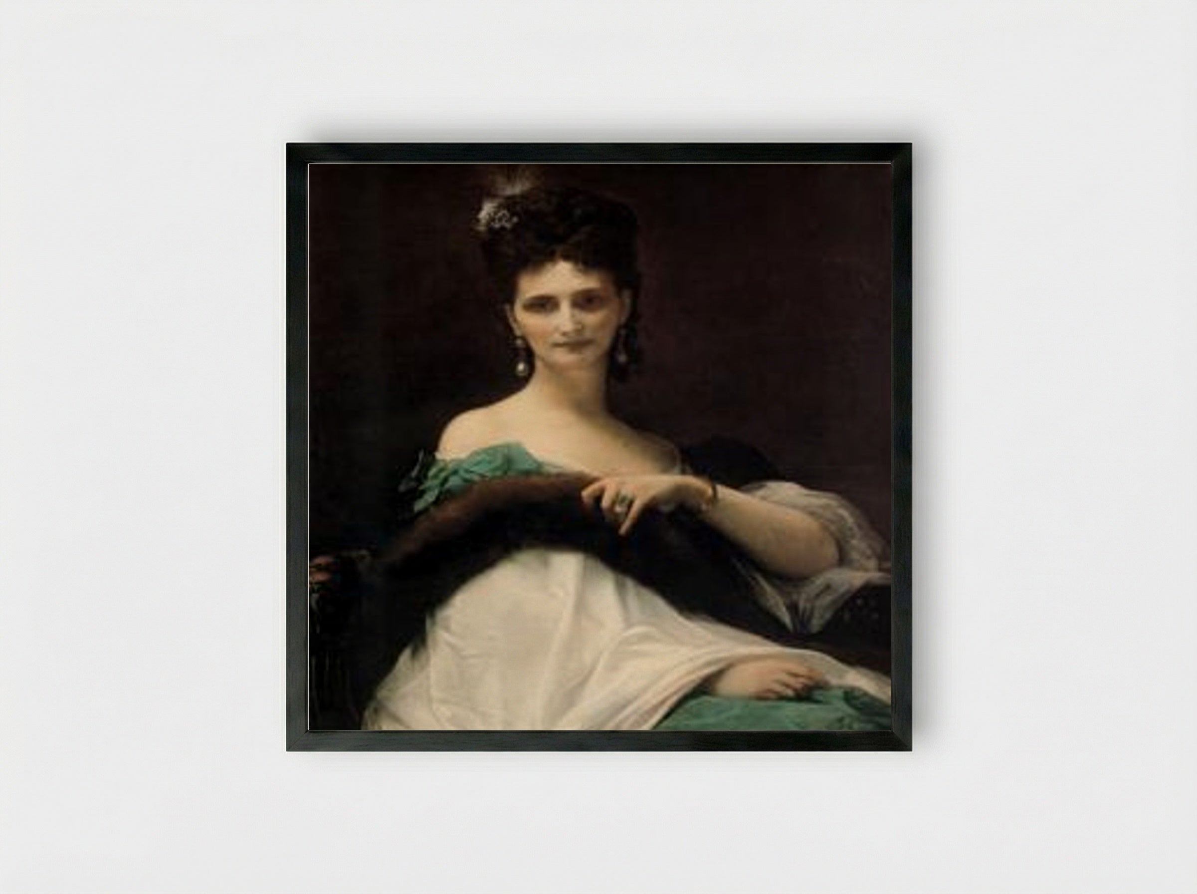 La Comtesse de Keller - Alexandre Cabanel - Framed Print Black