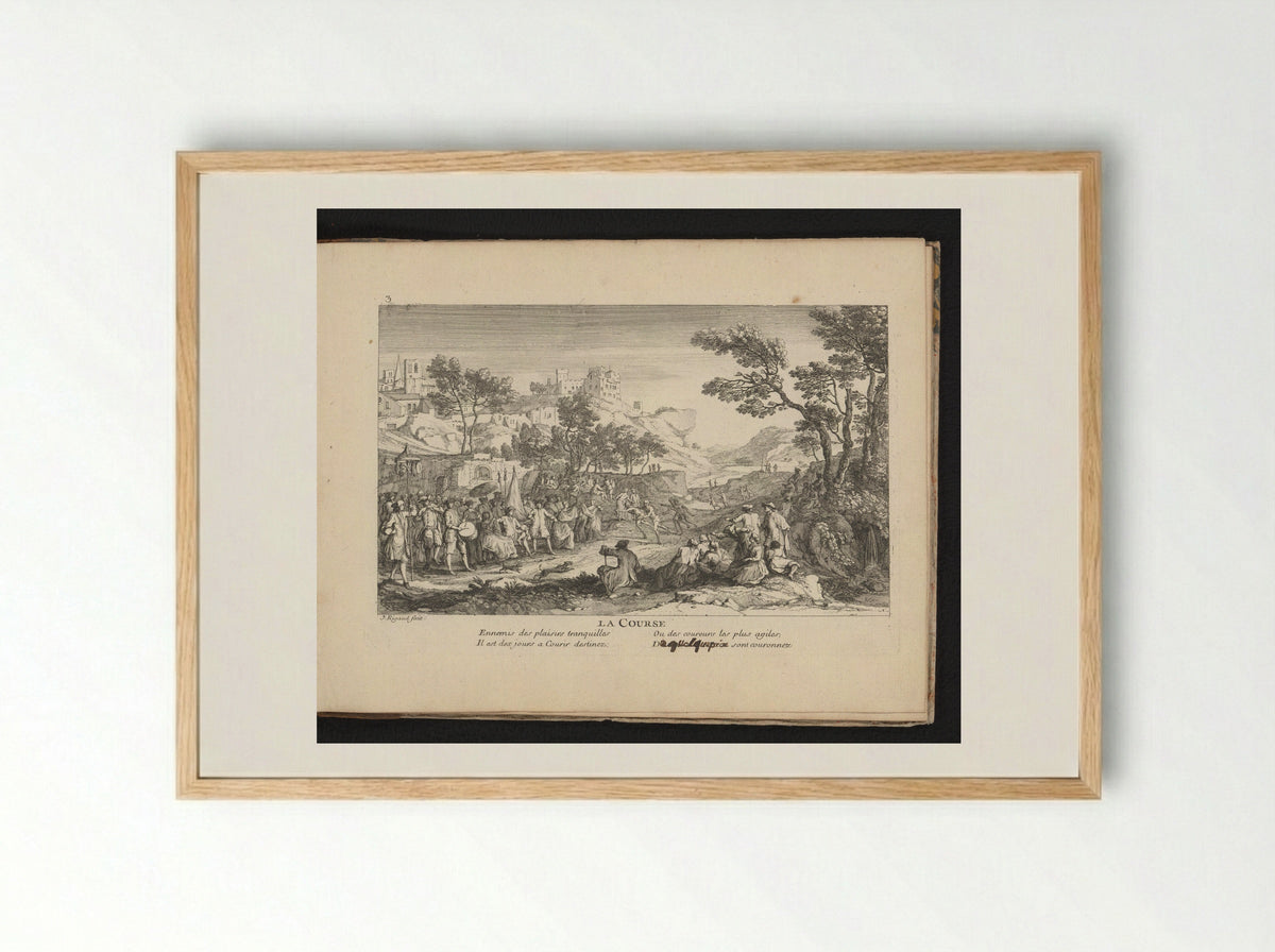 La Course (The Race) - Jacques Rigaud - Framed Print Wood