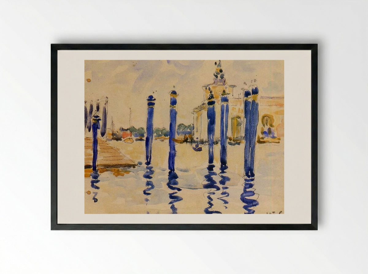 La Donana, Venice - Henri-Edmond Cross - Framed Print Black