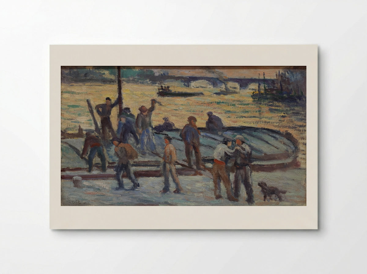 La Fin De La Journée. Débardeurs De Ciment - Maximilien Luce - Poster