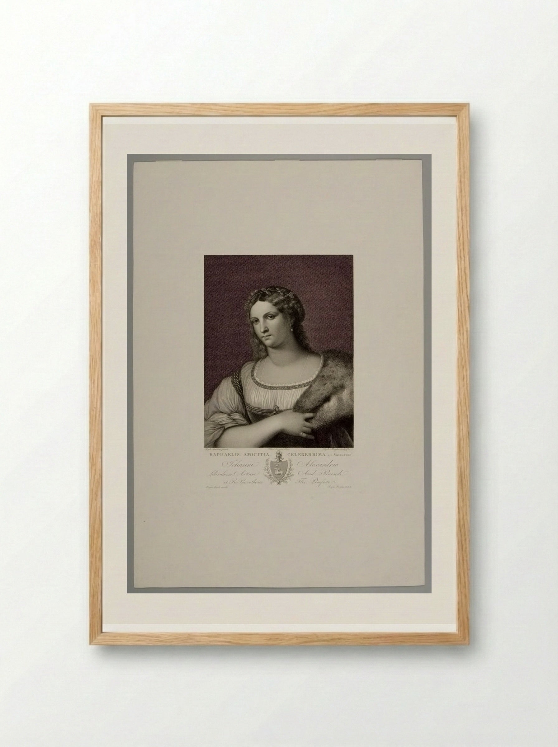 La Fornarina - Raphael Morghen - Framed Print Wood