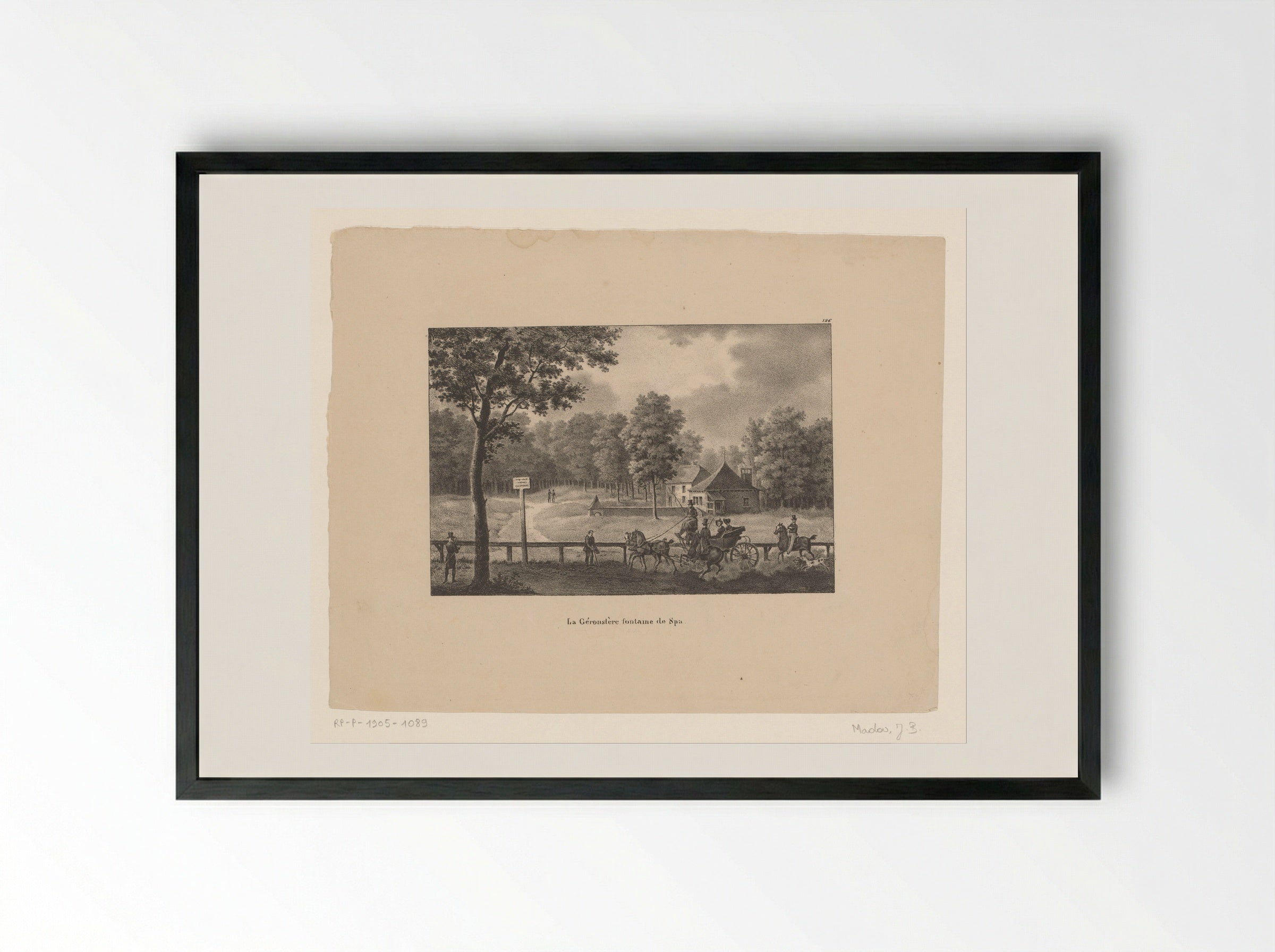 La Géronstère fontaine de Spa - Jean Baptiste Ambroise Marcellin Jobard - Framed Print Black